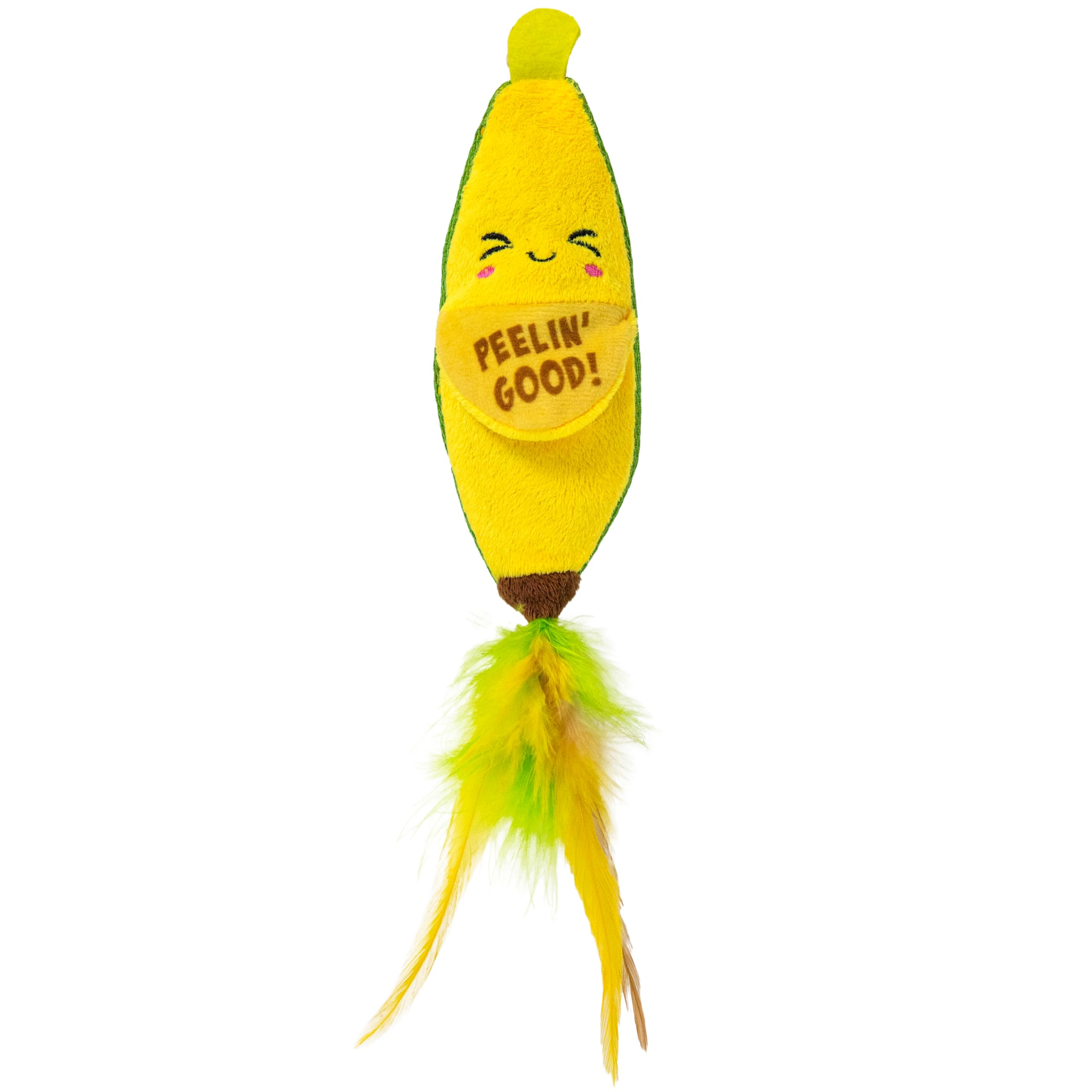 Catstages Kicker Peelin' Good Banana Dental Cat Toy with Catnip, 8"