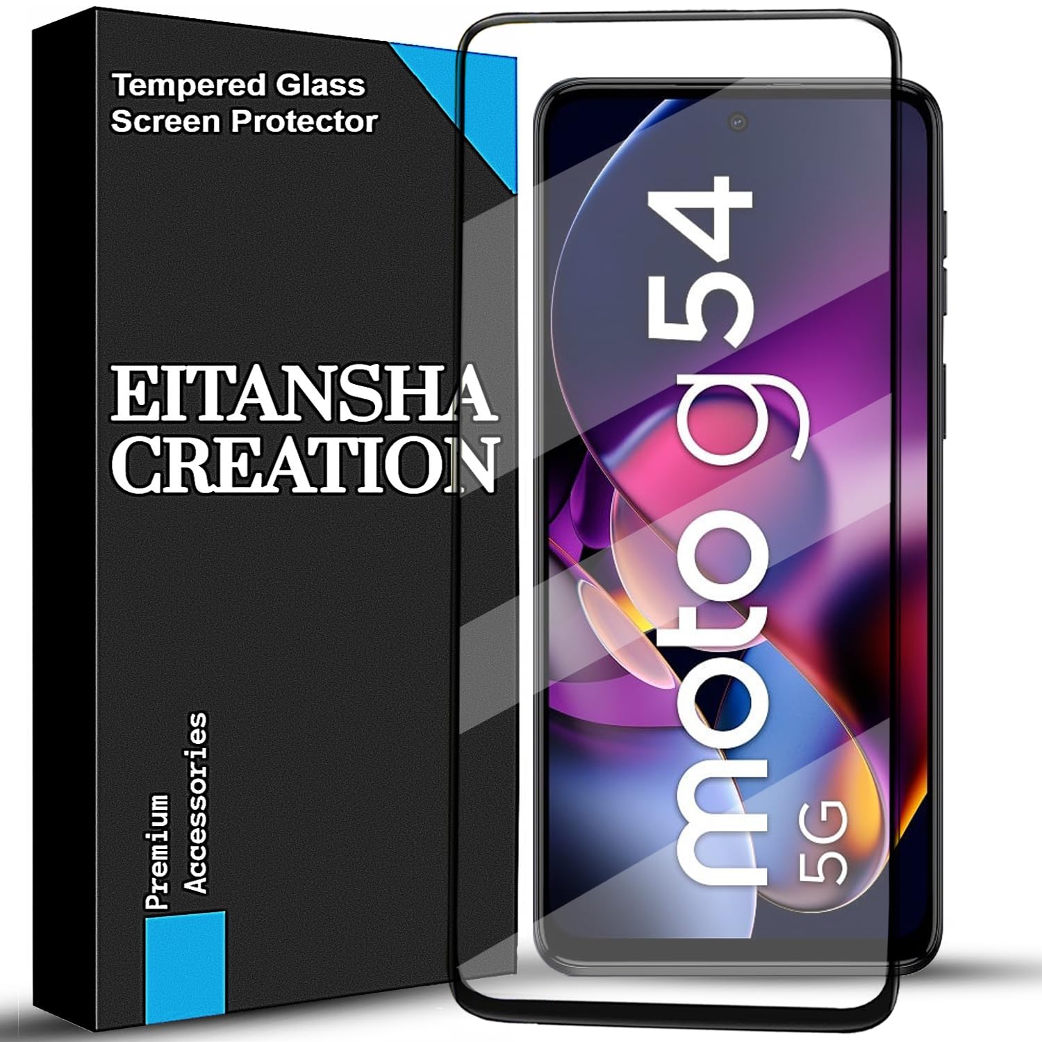 Edge To Edge Screen Protector Tempered Glass For Moto G54 5G / Moto G64 5G / Motorola G54 5G With Easy Self-Installation Kit-picture-23