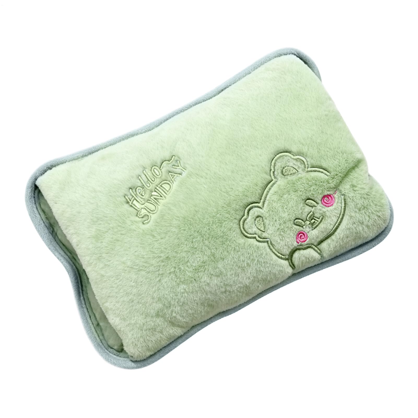 Hot Water Bottle - Rechargeable Hand Warmer, Leak Proof Thermal Bag, Soft Plush Cover, Therapeutic Cramp Relief, Muscle Soothing Pad, Portable Body Heater for Neck Legs Waist