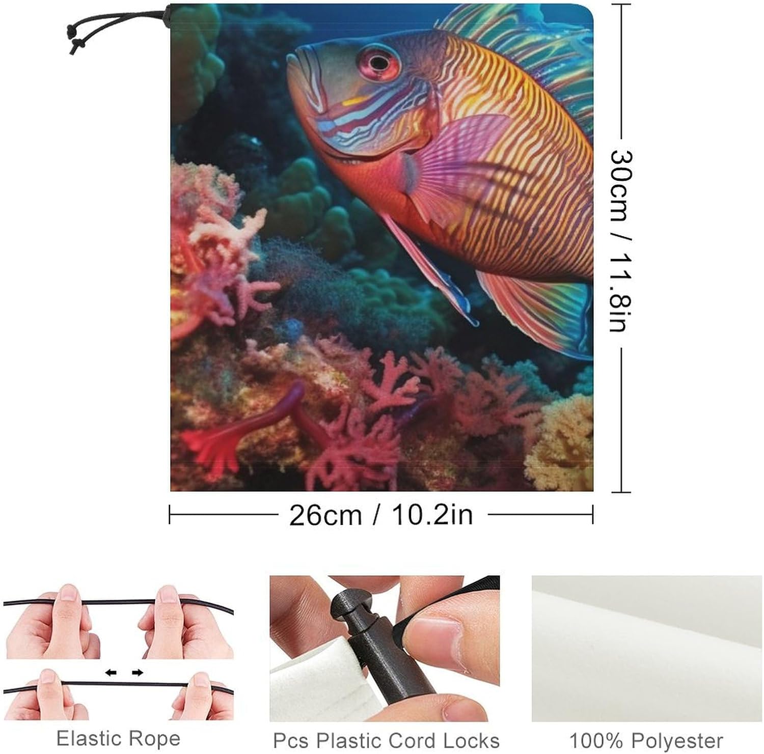 Neck Gaiter Colorful Fish Face Mask for Cold Weather Face Cover Scarf for Men Women Elastic Headbands Wind-proof Bandana for Skiing Fishing Hiking Cycling