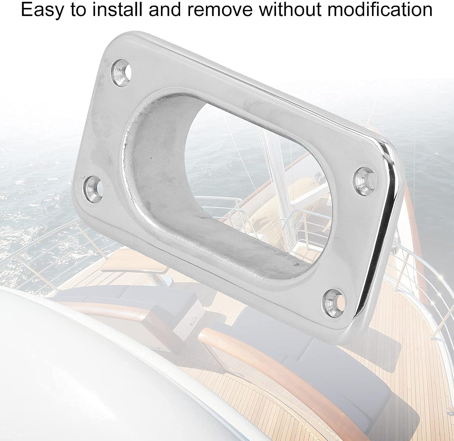Aramox Hawse Fairlead, Stainless Steel Pipe for Synthetic Winch Rope, 152x82mm, for Boats and Yachts