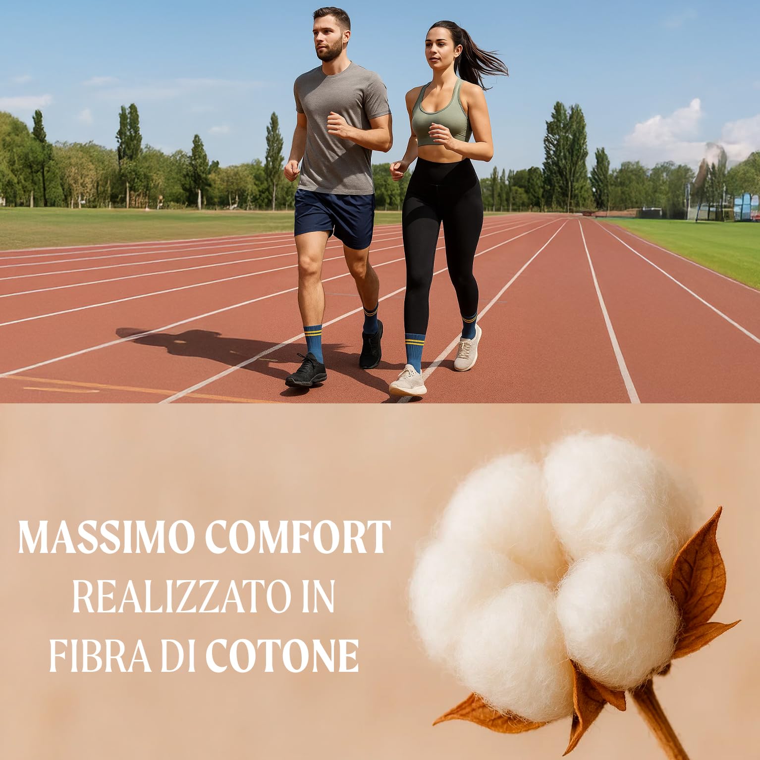 CALZITALY PACK 2-3-4 PAIA Calze Sportive Unisex, Calze tennis Padel Running Crossfit Fitness, Calze Tecniche Spugna, Calzini Cotone Antivesciche | MADE IN ITALY