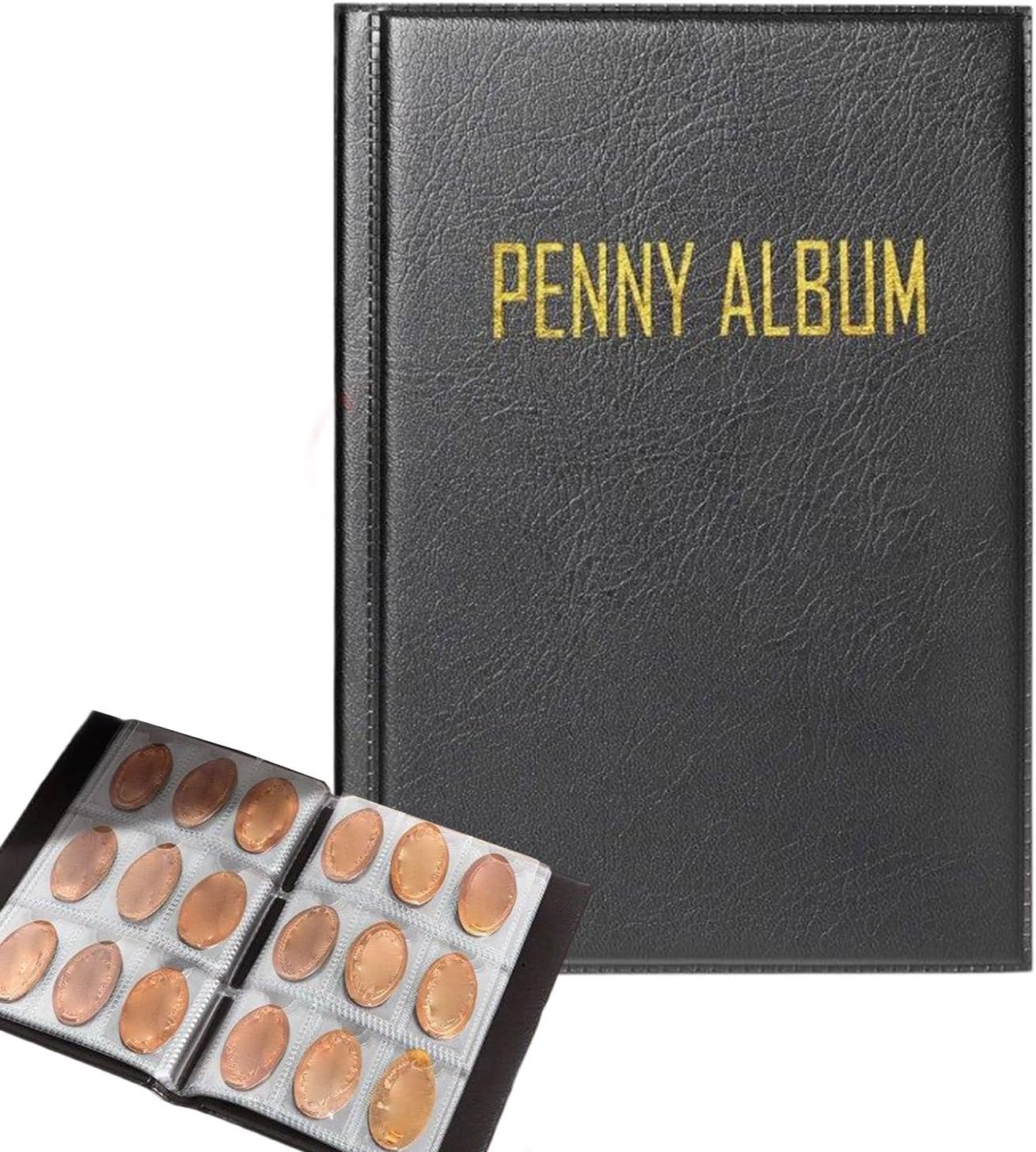 Penny Album - Book For Presses Pennies Contains | Portable Collection Organizer For Display Travel Souvenir Home Decoration, Collection Organizer/House Children's Numismatic Enthusiasts