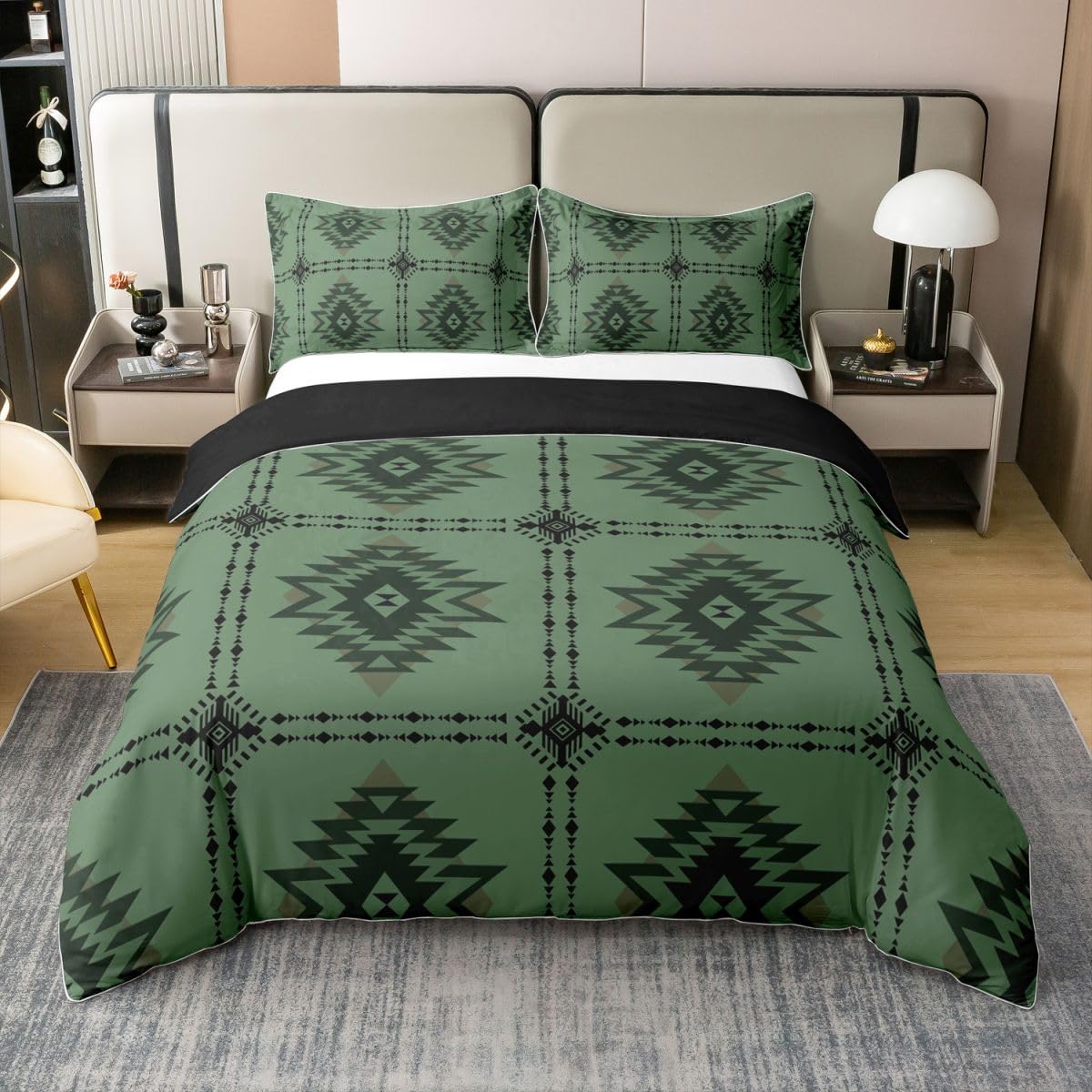 Housse de couette 240x260 coton anti-transpiration ethnique