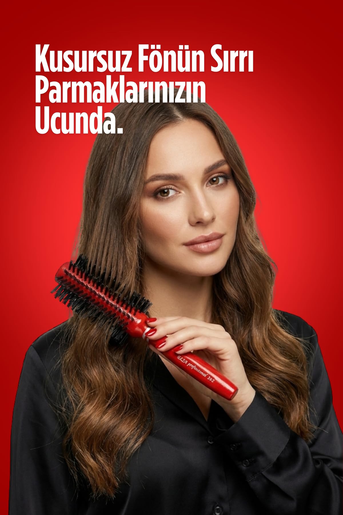 Elsa Professional 262 Kırmızı Saç Fırçası