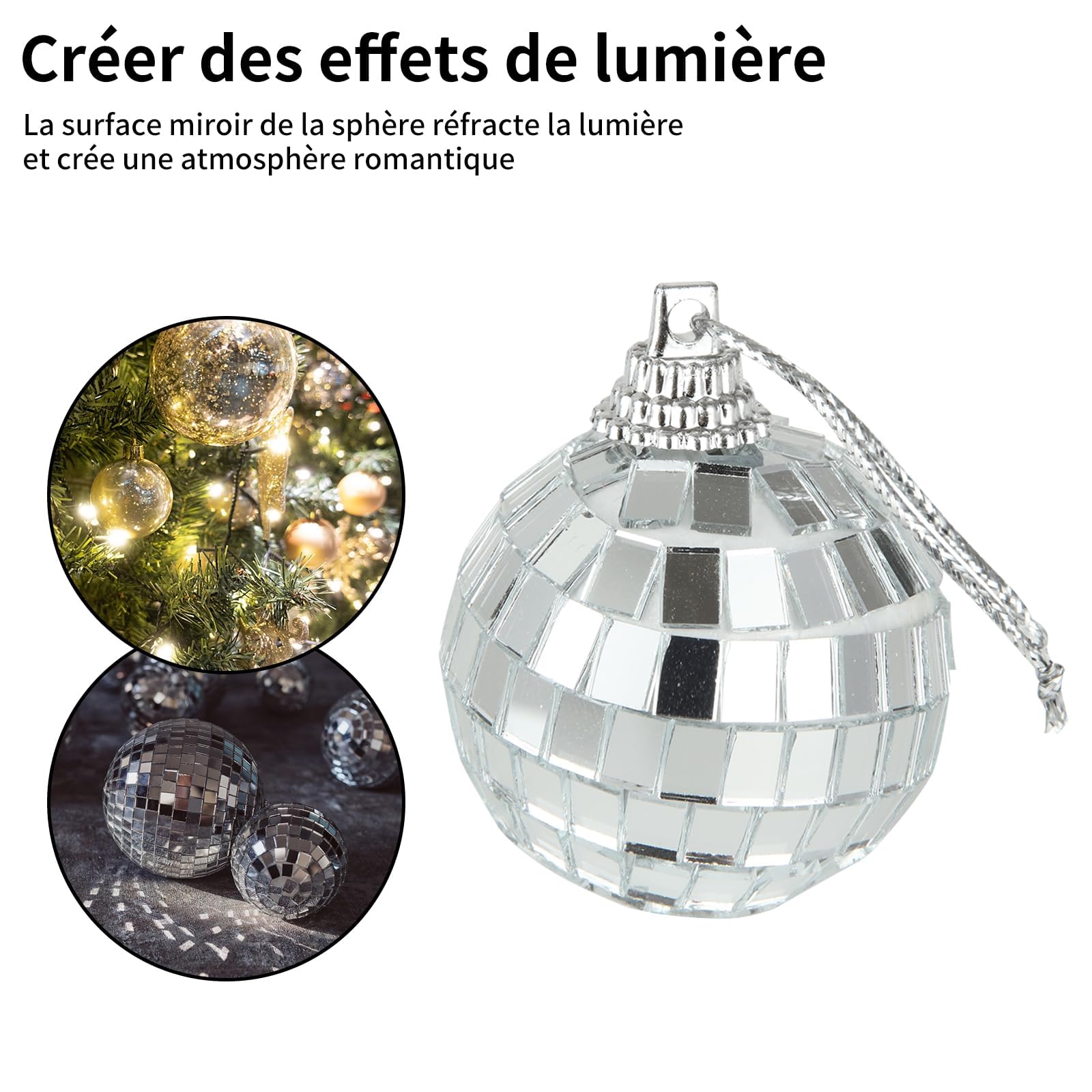 ASelected 72 Pezzi Sfere a Specchio, Palline Specchiate Decorative in 3 Misure da 3 4 e 5 cm, Decorazioni a Sfera per Vasi, Tavola, Matrimonio, Festa e DIY