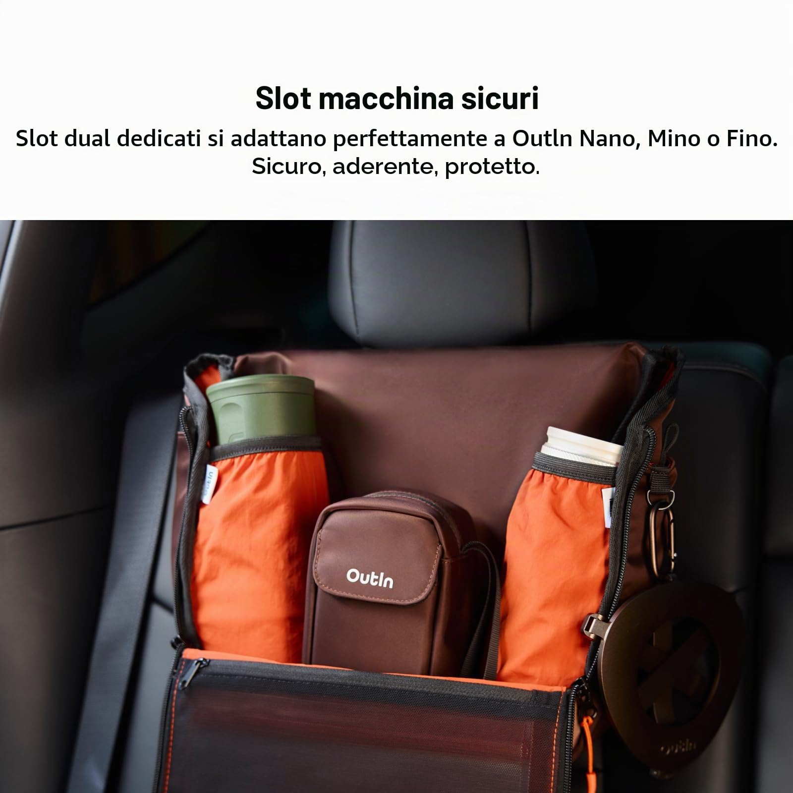 OutIn Flex Borsa a Tracolla Messenger, Borsa da Viaggio in Nylon per Donna e Uomo, Compatibile Mino, Nano e Fino