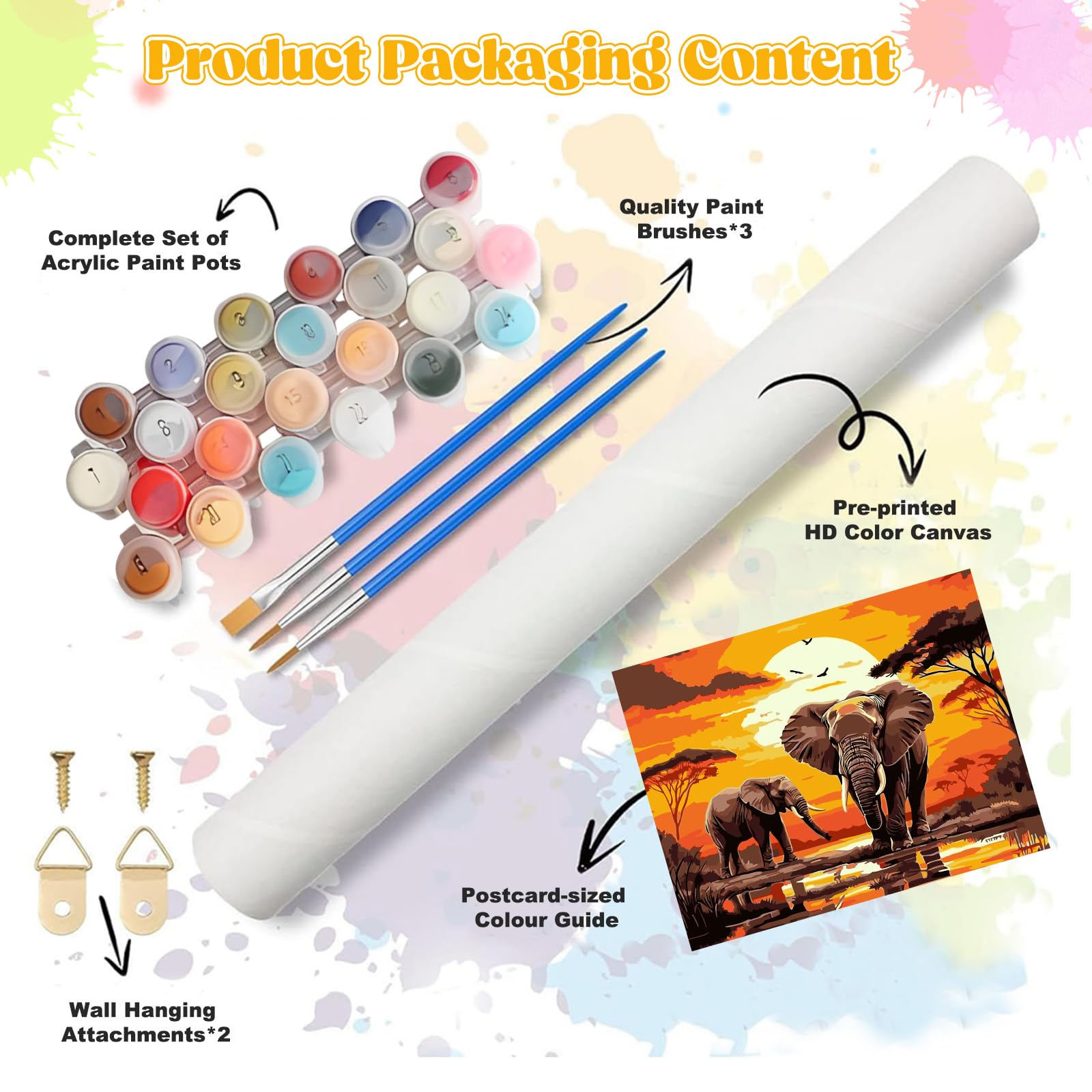 Kit De Pintura Por Números Para Adultos Atardecer Con Avión – Lienzo 40x50cm, Incluye Pinceles Y Pigmentos Acrílicos, Cuadro Decorativo Sin Marco Para Salón