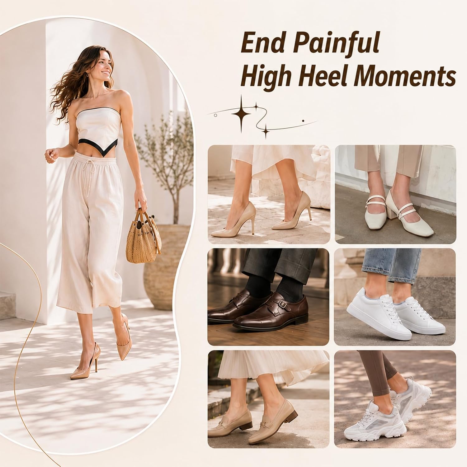 12 Pcs Heel Grips, Shoe Inserts and Heel Pads for Shoes Too Big | soft foam cushions, anti slip, back of shoe, prevent blisters, pain relief, for loose shoes, women and men
