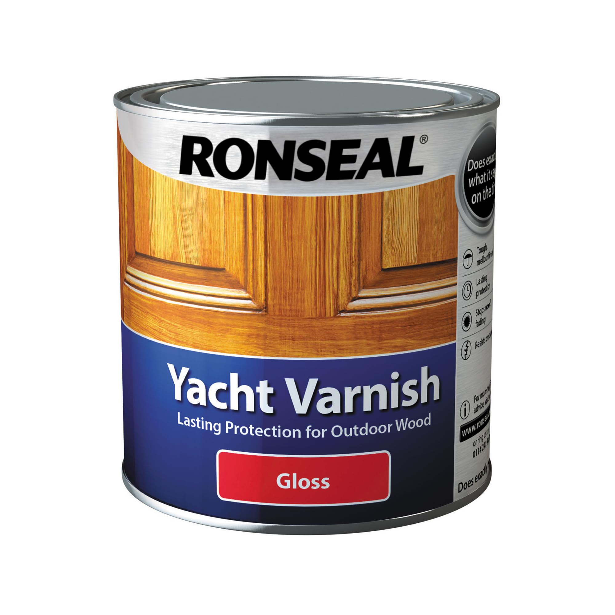Ronseal YVG1L 1L Exterior Yacht Varnish Gloss