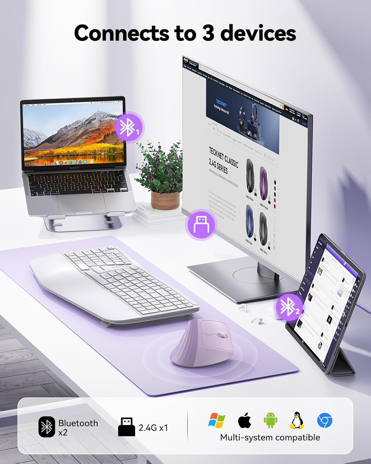 TECKNET budget vertical Bluetooth ergonomic mouse