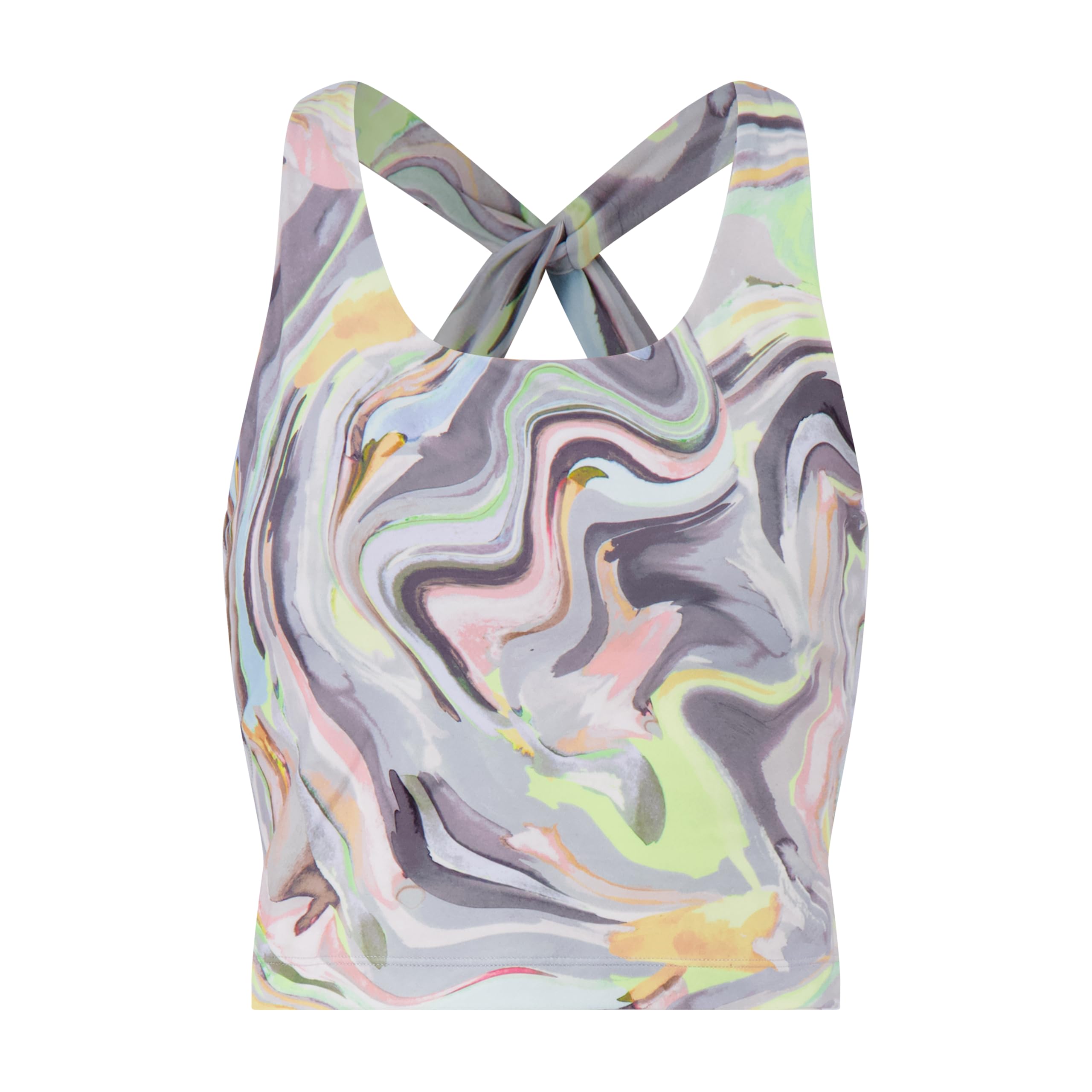 Sage Collective Womens Padded Everyday Bralette Street-to-Studio Bra Dream Swirl Medium