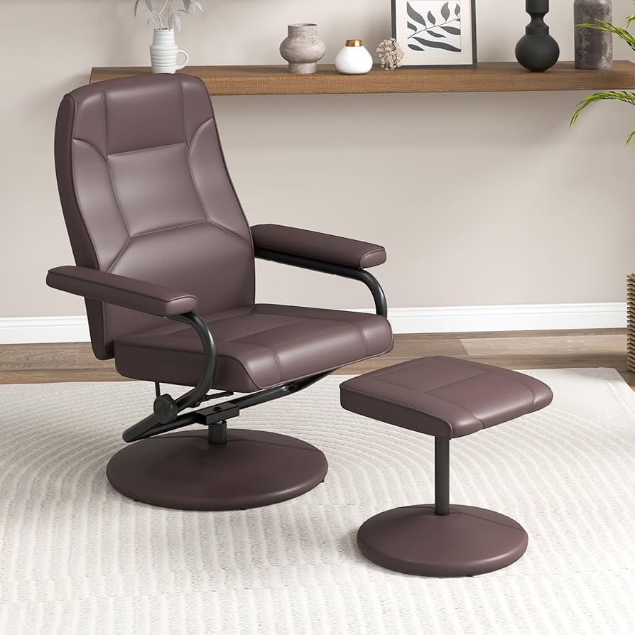Amazon.com: Giantex Recliner Chair with Ottoman, 360° Swivel