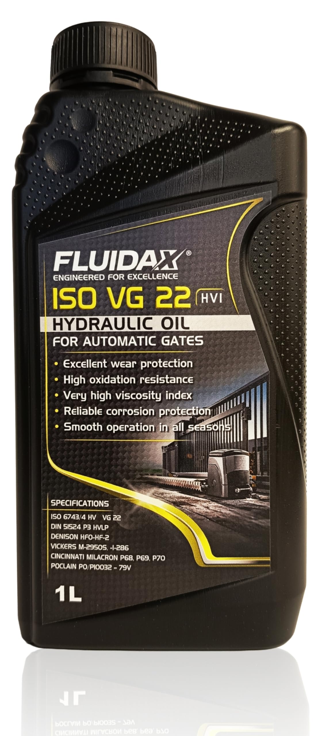 Huile Hydraulique ISO VG 22 HVI 1L – Huile pour Portails Automatiques FAAC, BFT, NICE, CAME, Fadini, Aprimatic – Huile pour Vérins et Centrales Hydrauliques – Qualité Professionnelle