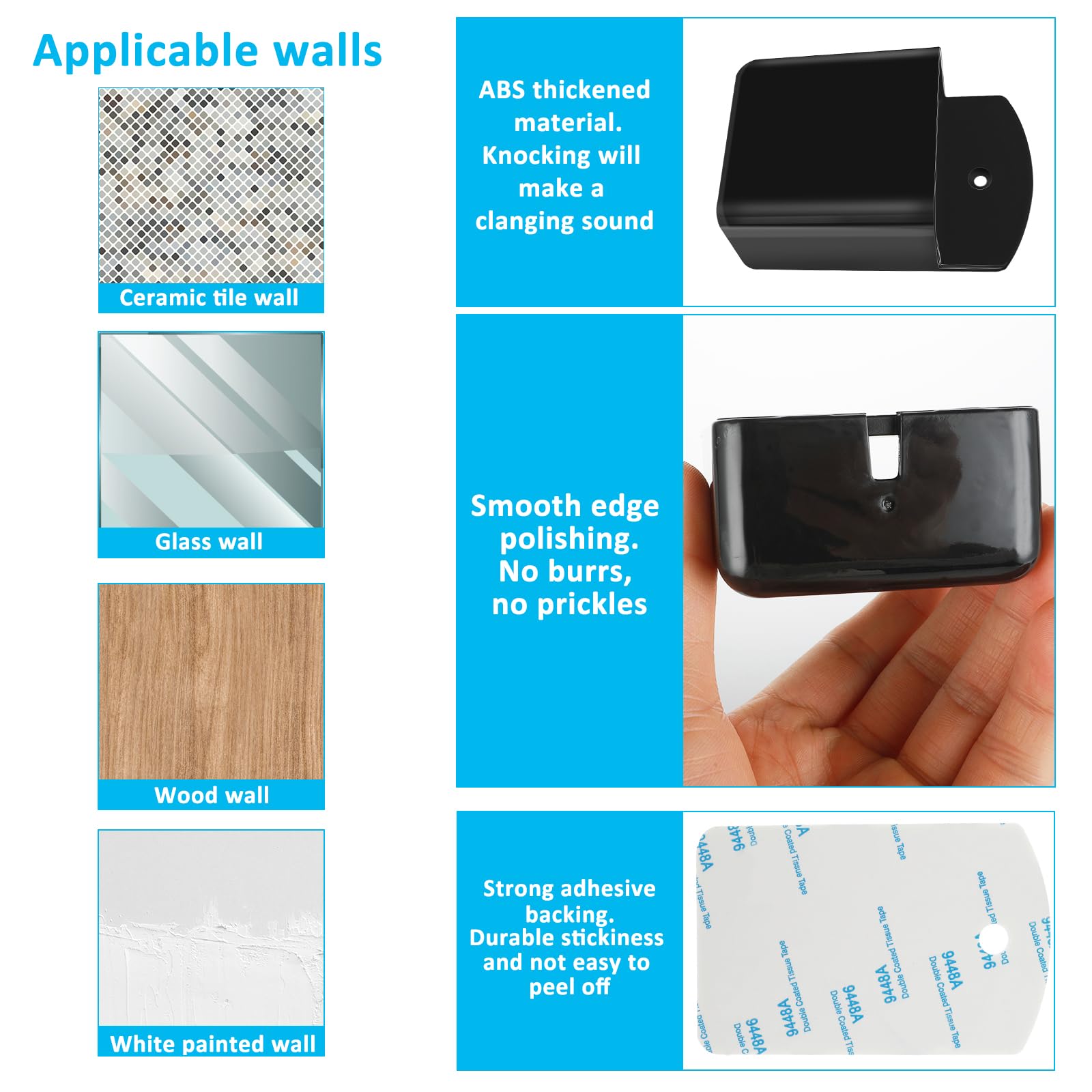 Soporte De Pared Para Mandos A Distancia - 2 Unidades Con Adhesivo, Divisor Ajustable, Ideal Para Organizar Mandos, Móviles, Bolígrafos Y Más