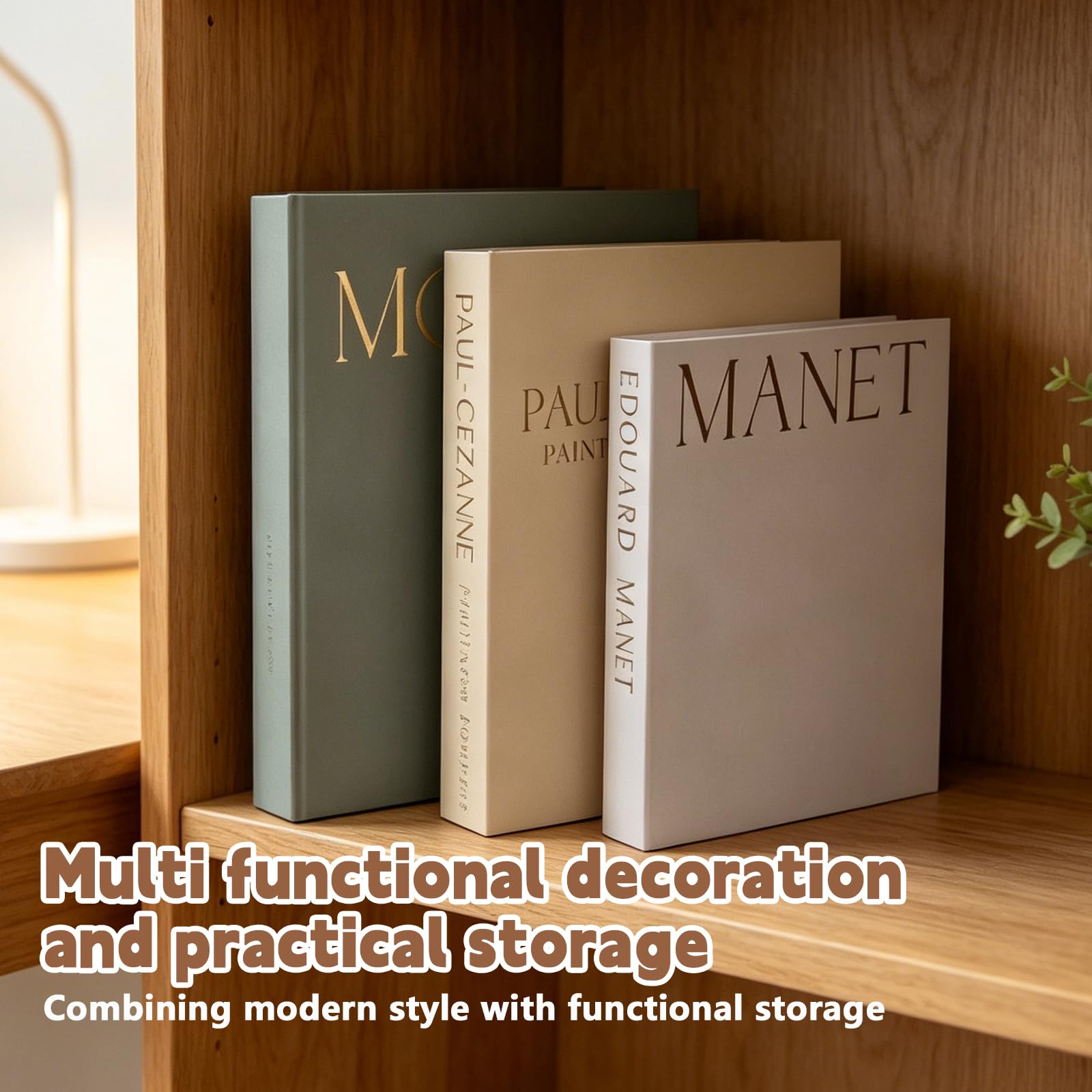 3 libri decorativi: decorazione impilata, scatola di immagazzinaggio decorativa per libri con chiusura magnetica, visualizzazione di libri per la decorazione della casa, biblioteca