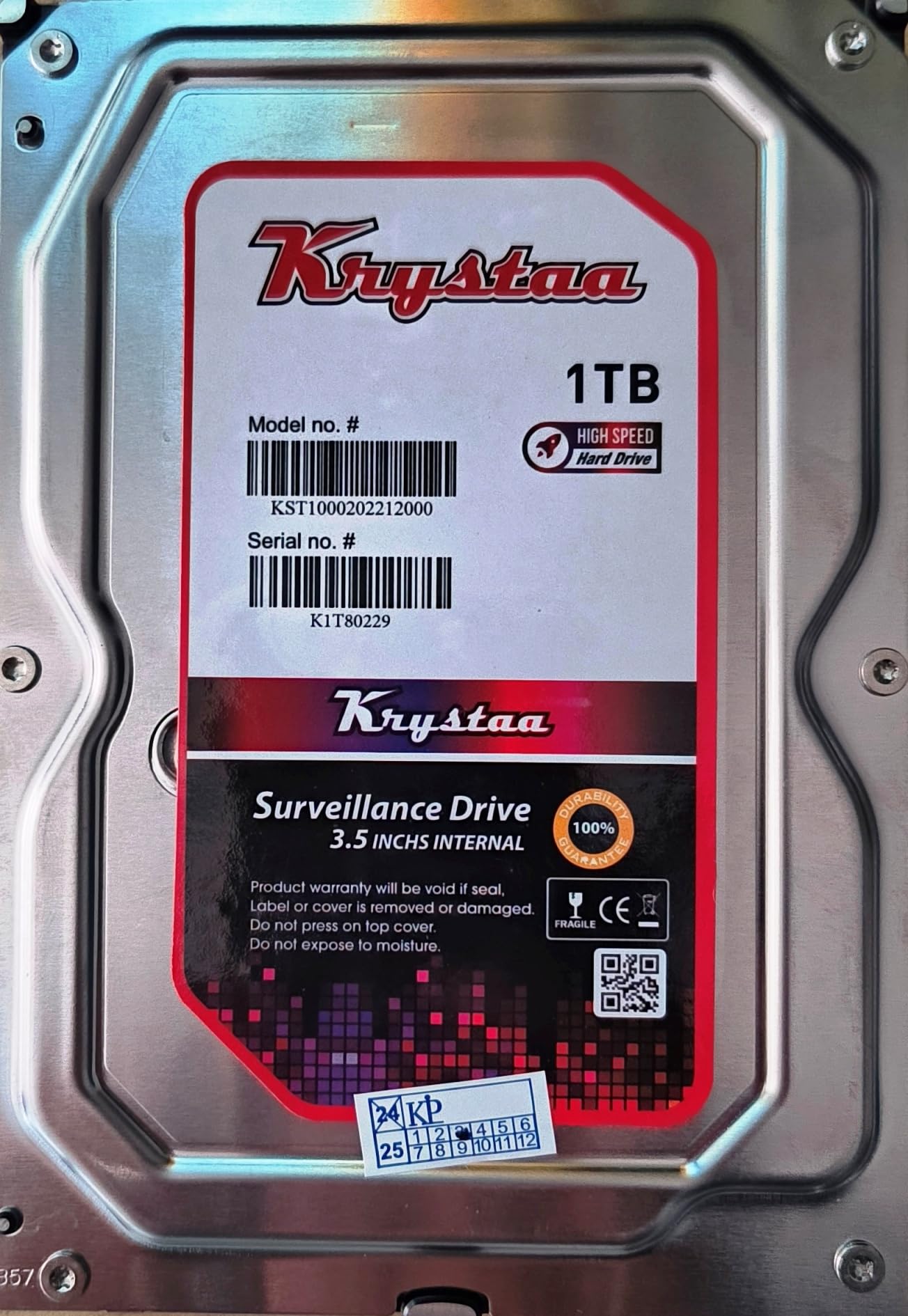 KRYSTAA 1TB SURVELLIANCE SATA Hard Drive 3.5" Internal (B0C7WL2D2G) Amazon Price History, Amazon Price Tracker