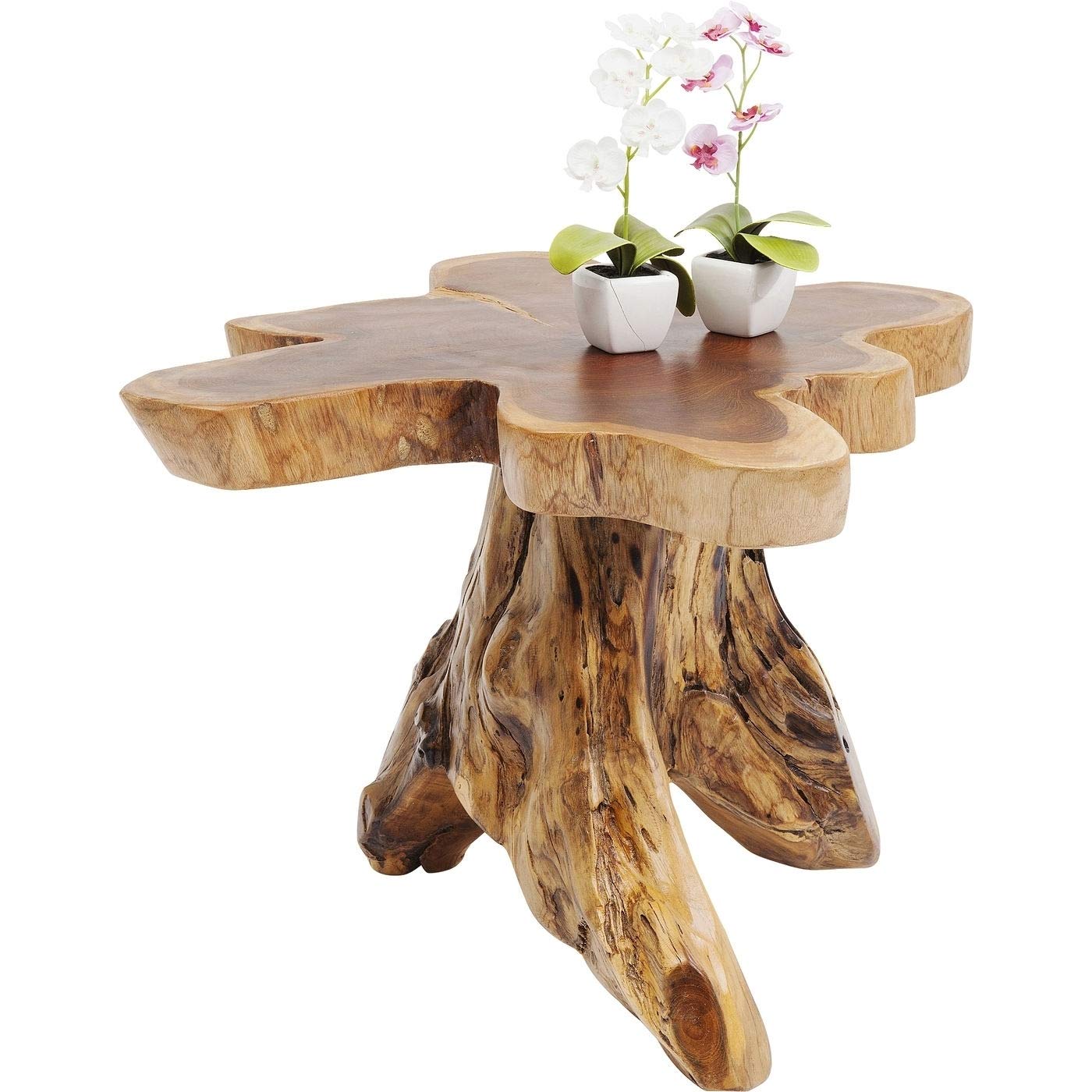 Kare Design tavolino Tree Big, marrone, grande, altezza 49-52cm. Diametro del ripiano 48-54cm, soggiorno, legno massello, tronco d`albero, pezzo ottimo