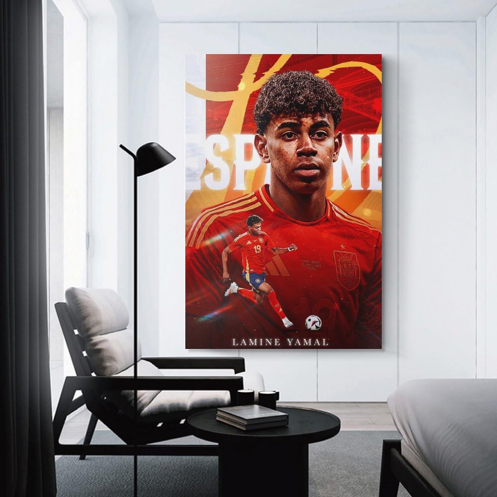 サッカー選手　アートパネル　壁掛け　6枚セット ポスター　匿名即発送　レジェンド Amazon.co.jp: ラミンヤマルポスタープロサッカー選手 (27) キャンバス