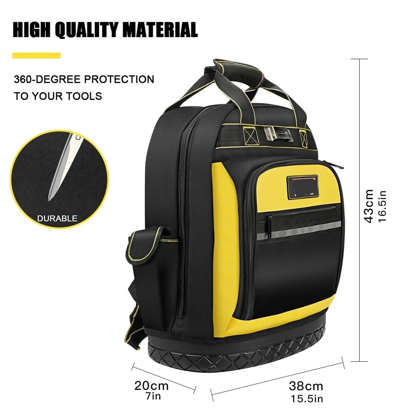 Organizador Herramientas Mochila para herramientas, resistente, impermeable, organizador para electricista, portátil, bolsa completa para guardar herramientas