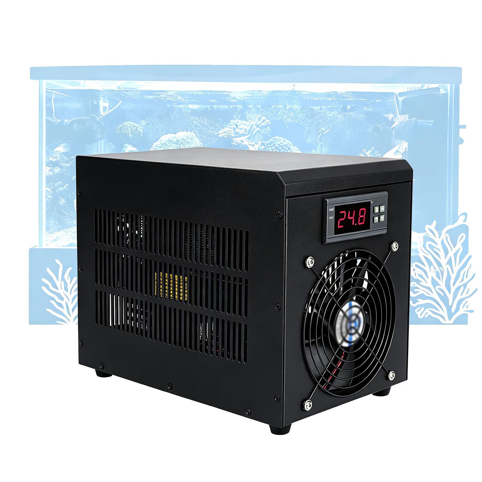 Aquarium Durchlaufkühler 60L Wasserkühler Leise für Fischbecken