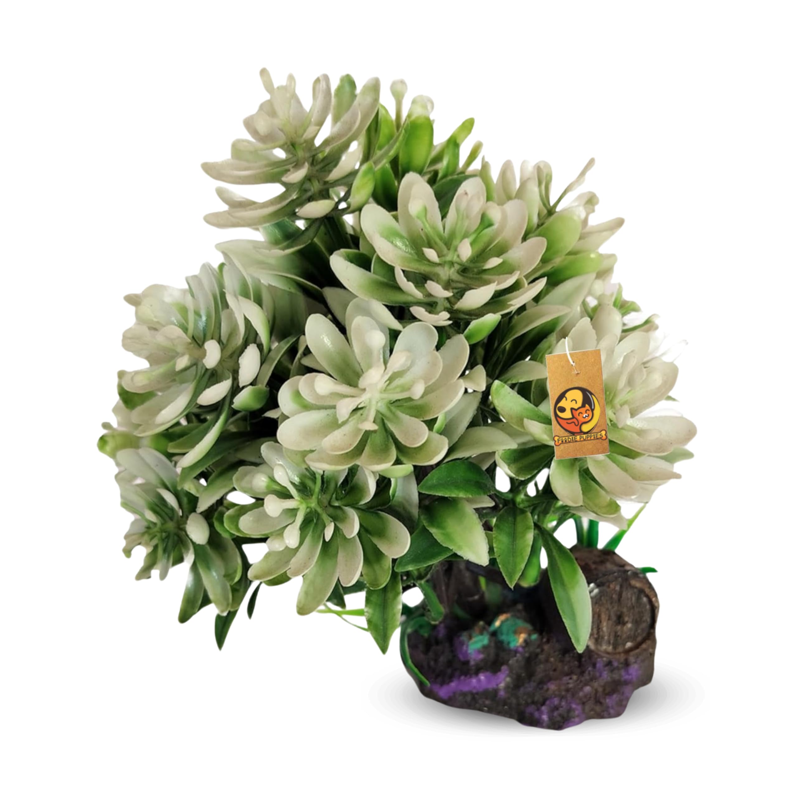 Foodie Puppies 5.5inch Aquarium Plastic Plants White Leaves Tree/Plant - (White Jasmine Plant) for Fish Tank Ornaments Freshwater & Saltwater Decorative (B0CKL3SP8K) Amazon Price History, Amazon Price Tracker