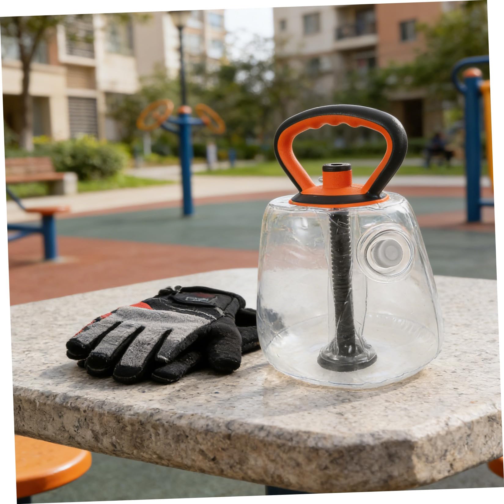 Kettlebell Regolabile Riempito d'Acqua 40 Kg Presa Sicura e Guscio Morbido in PVC, Attrezzatura per Esercizi Gambe e Fianchi, Allenamento Forza per Casa e Palestra