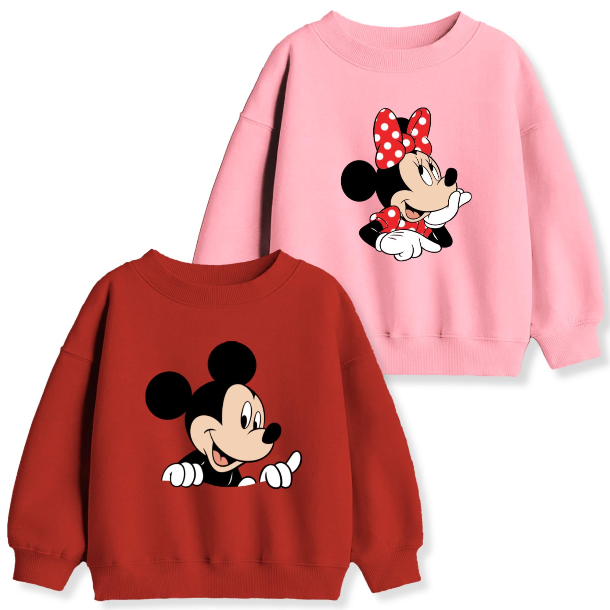 minicult Boy's & Girl's Cotton Round Neck Sweatshirt for Light Winters