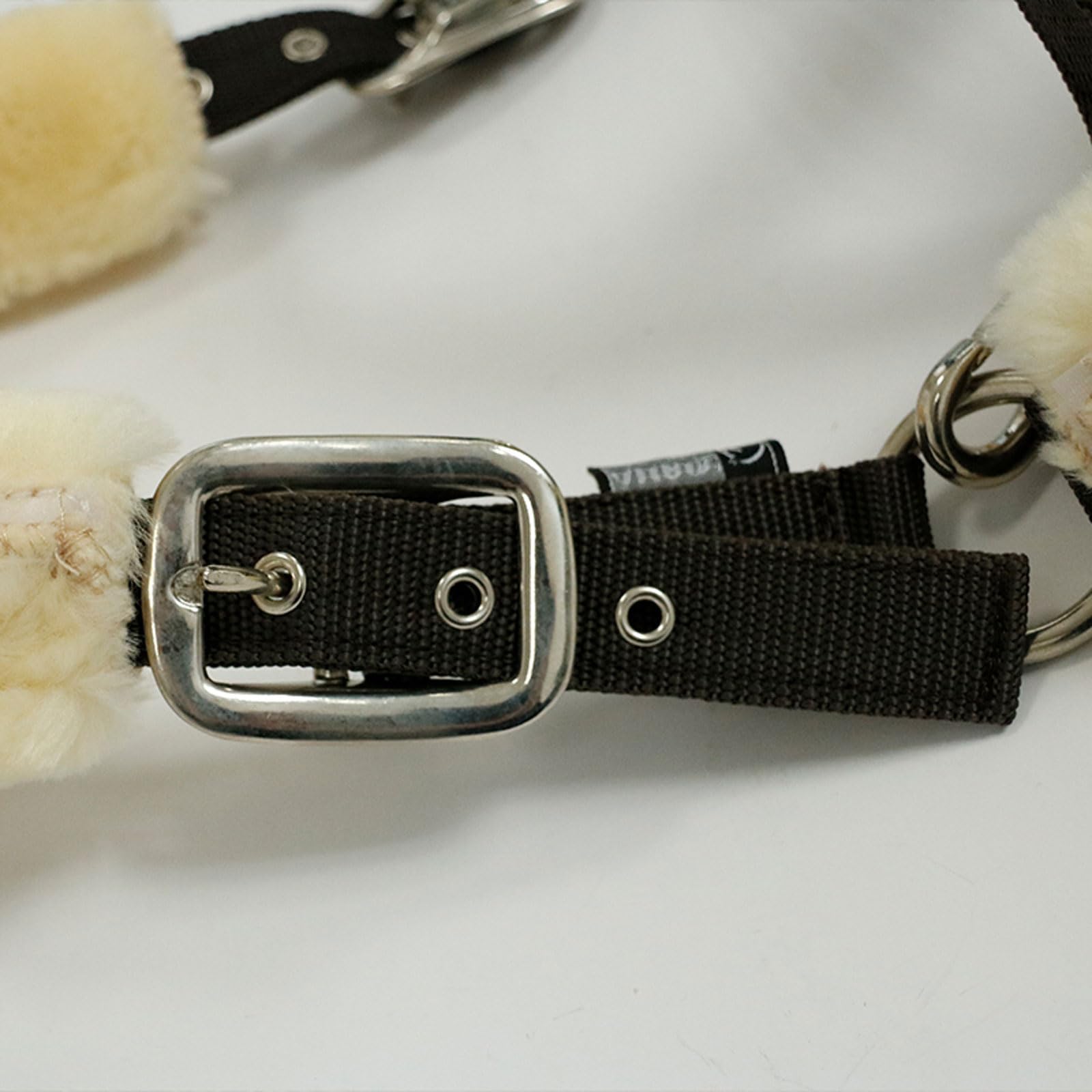 Pferdehalfter,Komfort Halfter Pferd,Fell Halfter unterlegt Halfter,Halfter mit Fleece-Besatz,mit Schnappverschluss,Verdickter Verstellbarer Halfter,für Pferde,Halfter,Pony