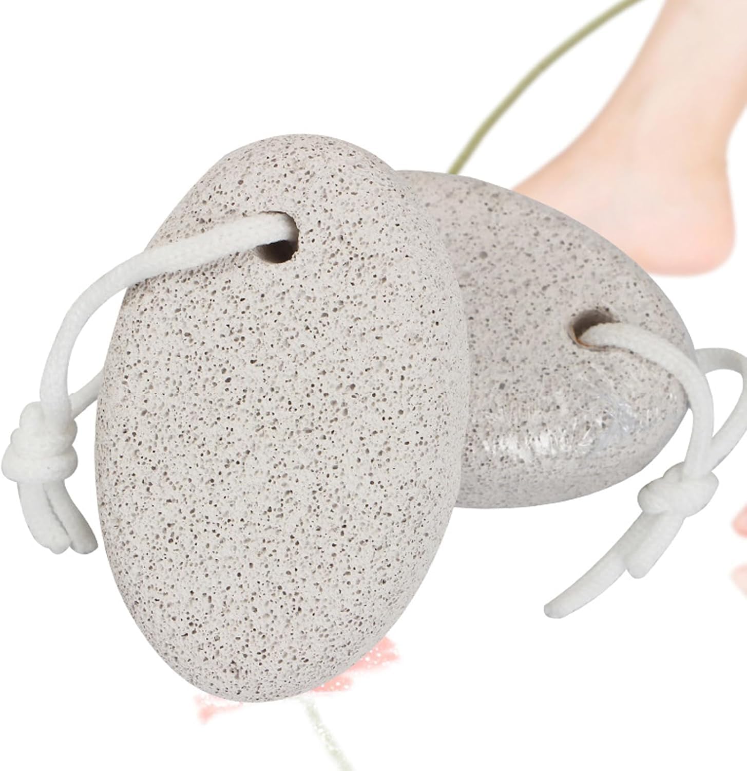 Piedra Pómez Natural para Pies 2 Piezas, Piedra Pómez para Pies y Manos Removedor de Piel Dura, Exfoliante de Pies para Eliminar Piel Muerta Pedicura Herramienta de Exfoliación Salud Cuidado de los Pi