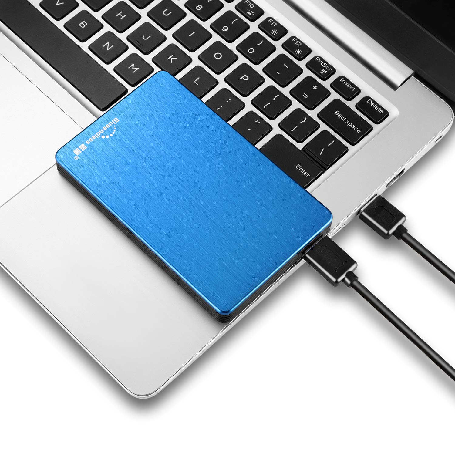 Disco Duro Externo 2.5" USB3.0 Almacenamiento De Disco Duro Portátil Ultrafino Compatible con Mac, PC, Laptop, MacBook,(Azul, 500, GB)