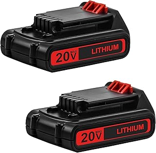 3000mAh LBXR20 Replacement for Black and Decker 20V Battery Compatible with Black and Decker 20V Lithium ion Max LB20 LBX20 LST220 LBXR2020-OPE LBXR20B-2 LB2X4020 Cordless Tools 2 Pack 3.0Ah Battery