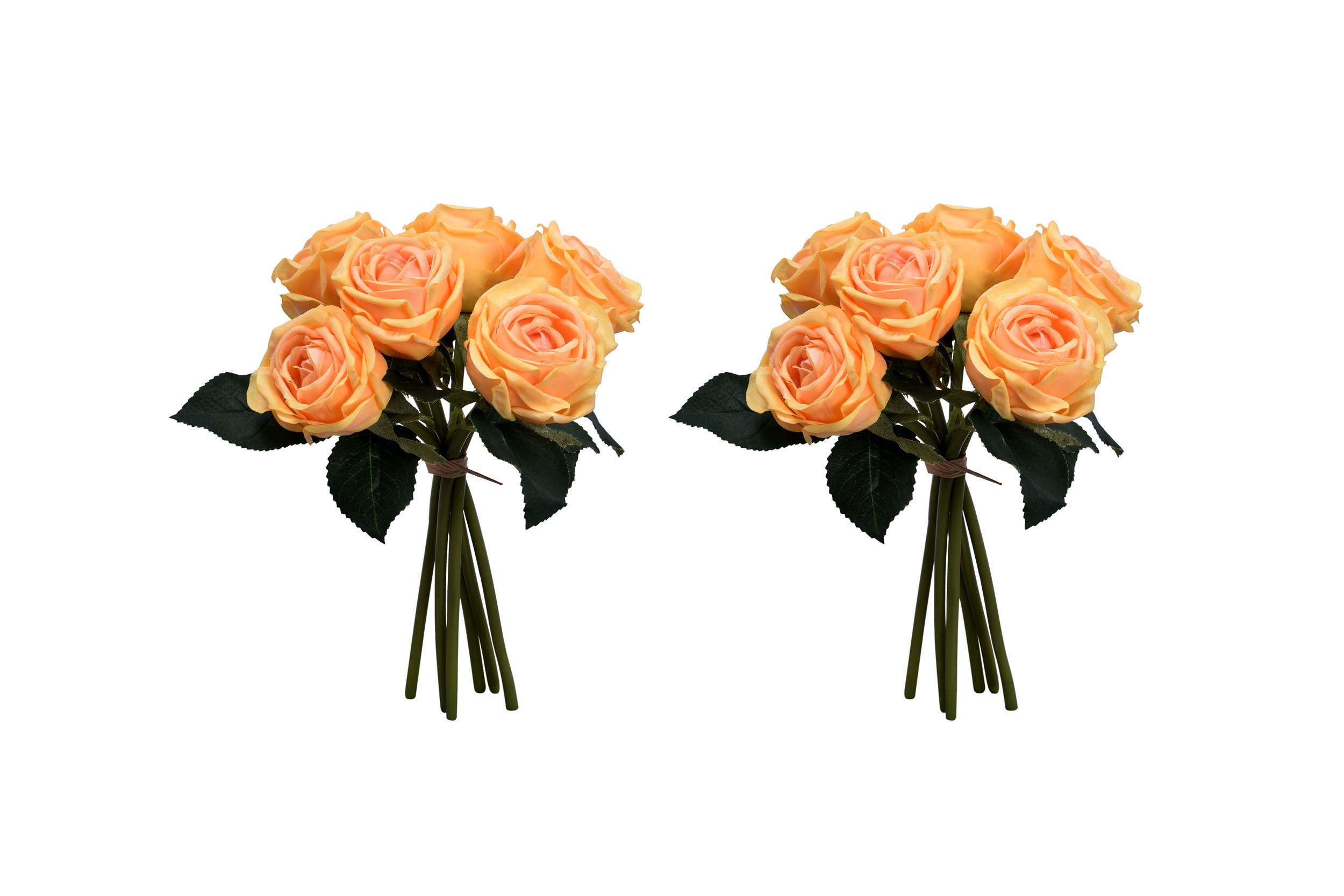 Yatai12 Heads Artificial Rose Flowers Real Looking Fake Roses with Stem for DIY Wedding Bouquets Centerpieces Party Baby Shower Home Decorations (Yellow)