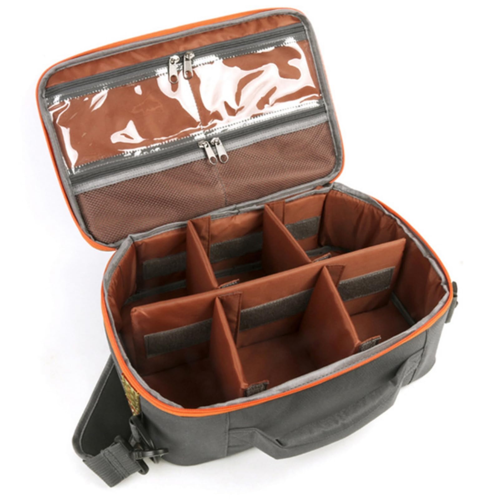Angelrollen-Organizertasche Reißverschluss Angelrollen-Tasche Verstellbarer Schulterriemen Angelzubehör Tasche