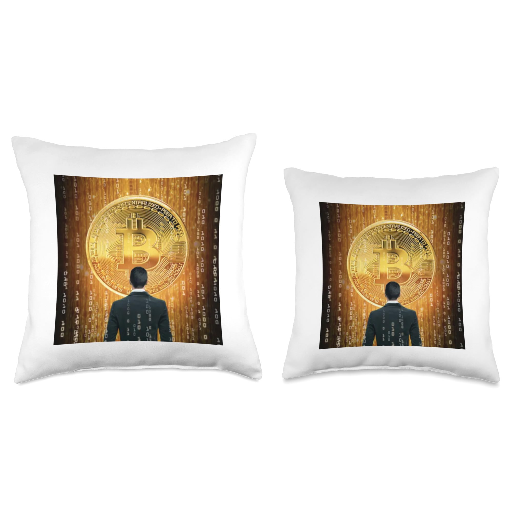 Amazon.com: Bitcoin Matrix Code Gold Freedom Clown World Meme Throw Pillow  : Home & Kitchen