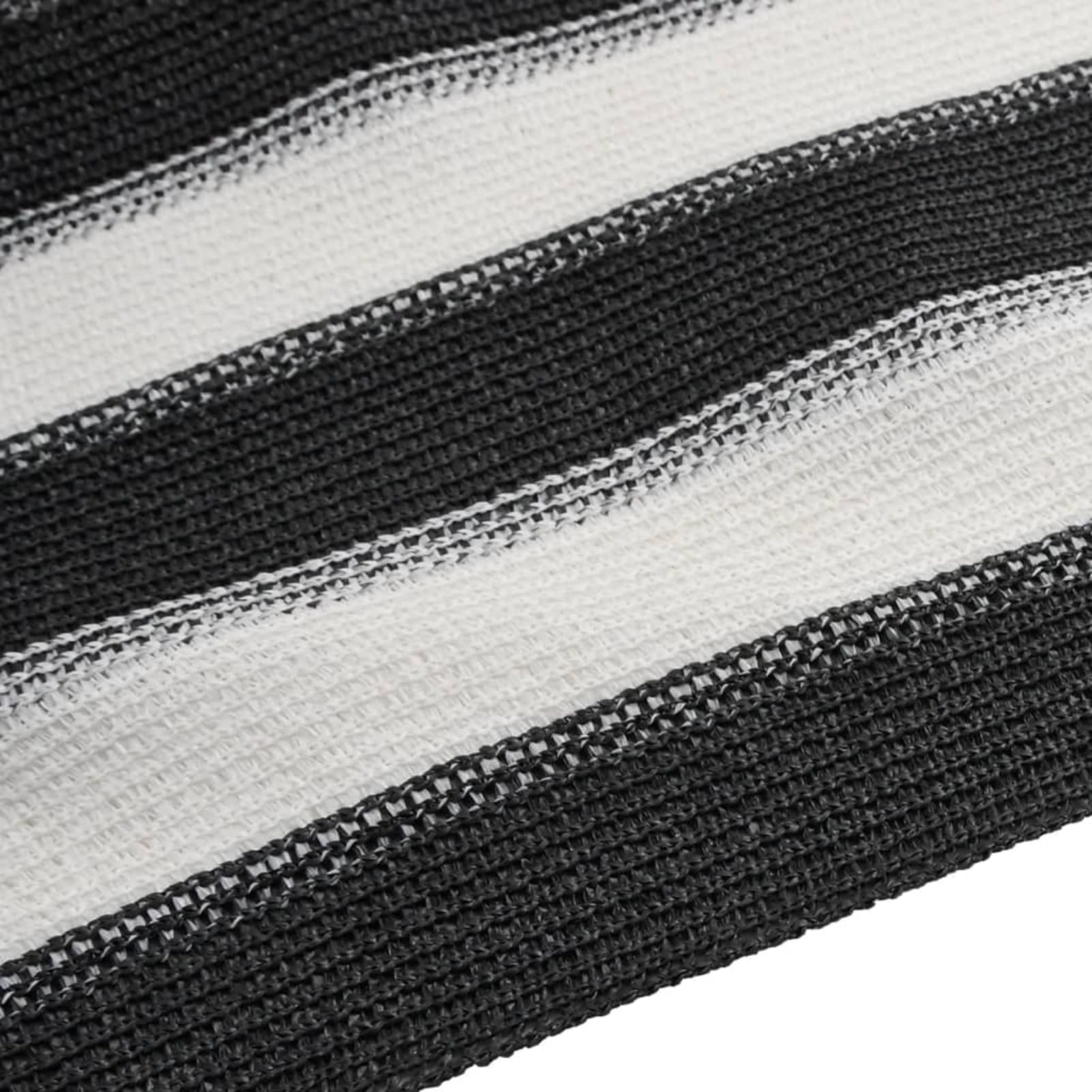 Siatka maskująca do użytku na zewnątrz, HDPE 150 g/m², antracytowa/biała, 1,5 × 50 m, odporna na pleśń, nadaje się do ogrodu, na balkon, taras