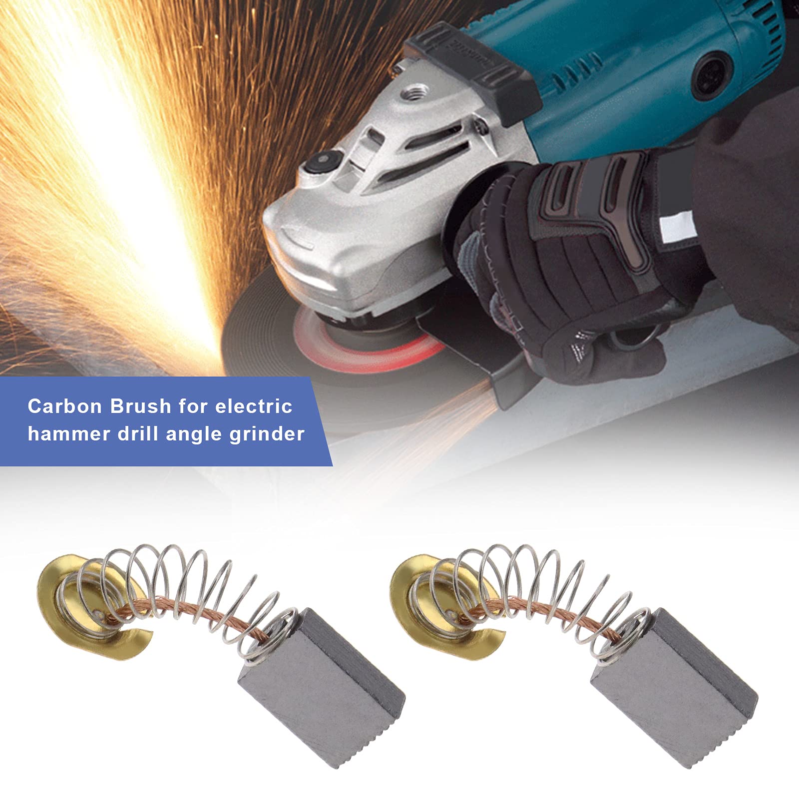 2 Paires De Balais De Charbon CB327 Compatibles Makita HM0860C HM1100C HM1130 HR3000C HR4000C - 2
