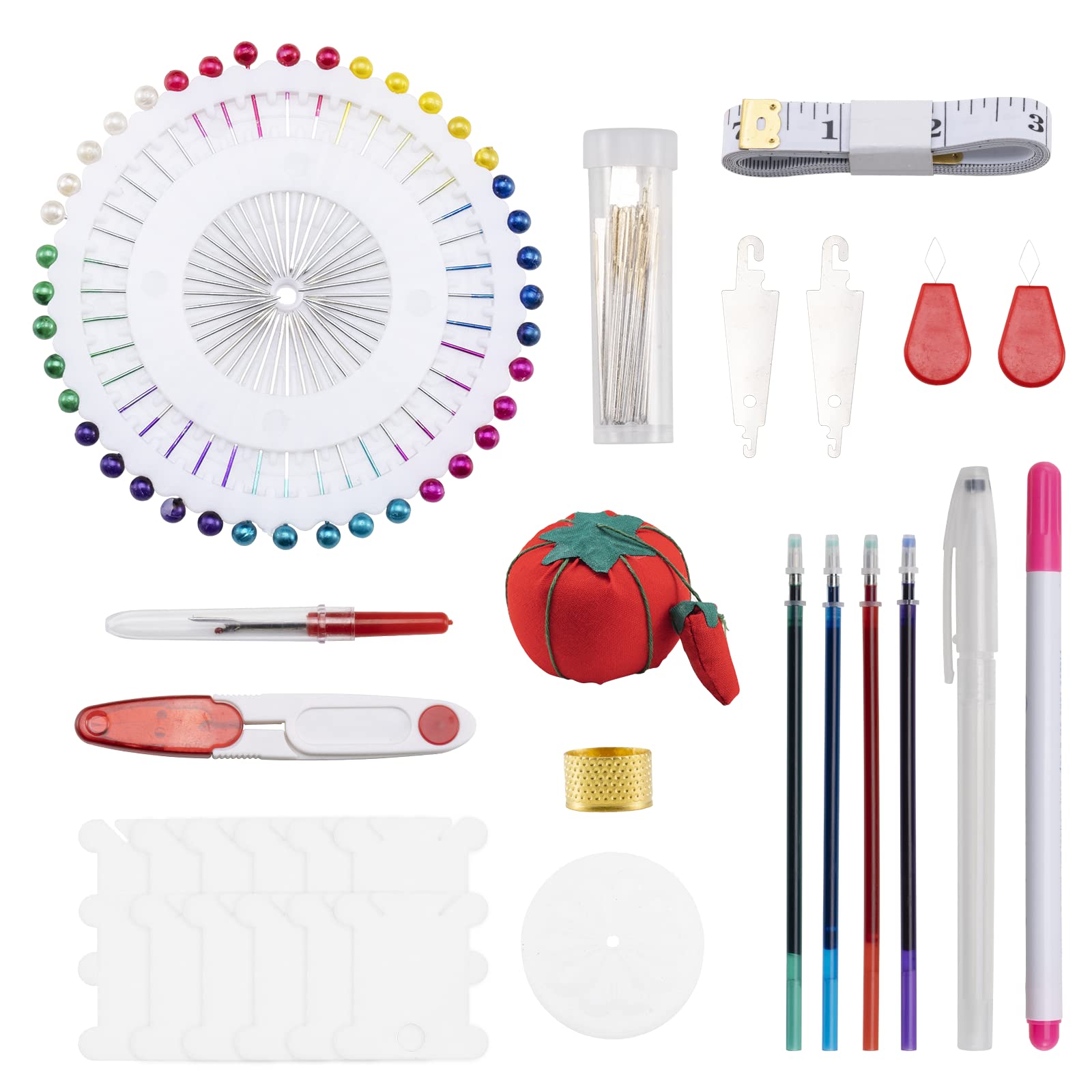 Noa Home Deco Kit Ricamo Kit Ricamo Principianti con 100 Fili Colorati 5 Pezzi di Cerchi di Bambù 3 Pezzi di Tessuto per Adulti Bambini Principianti