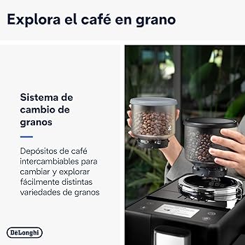 De'Longhi Rivelia EXAM440.35.B, Cafetera Superautomática con Espumador de Leche Manual, Tamaño Compacto, 8 Recetas, Pantalla Táctil a Color, Negro Ónix3