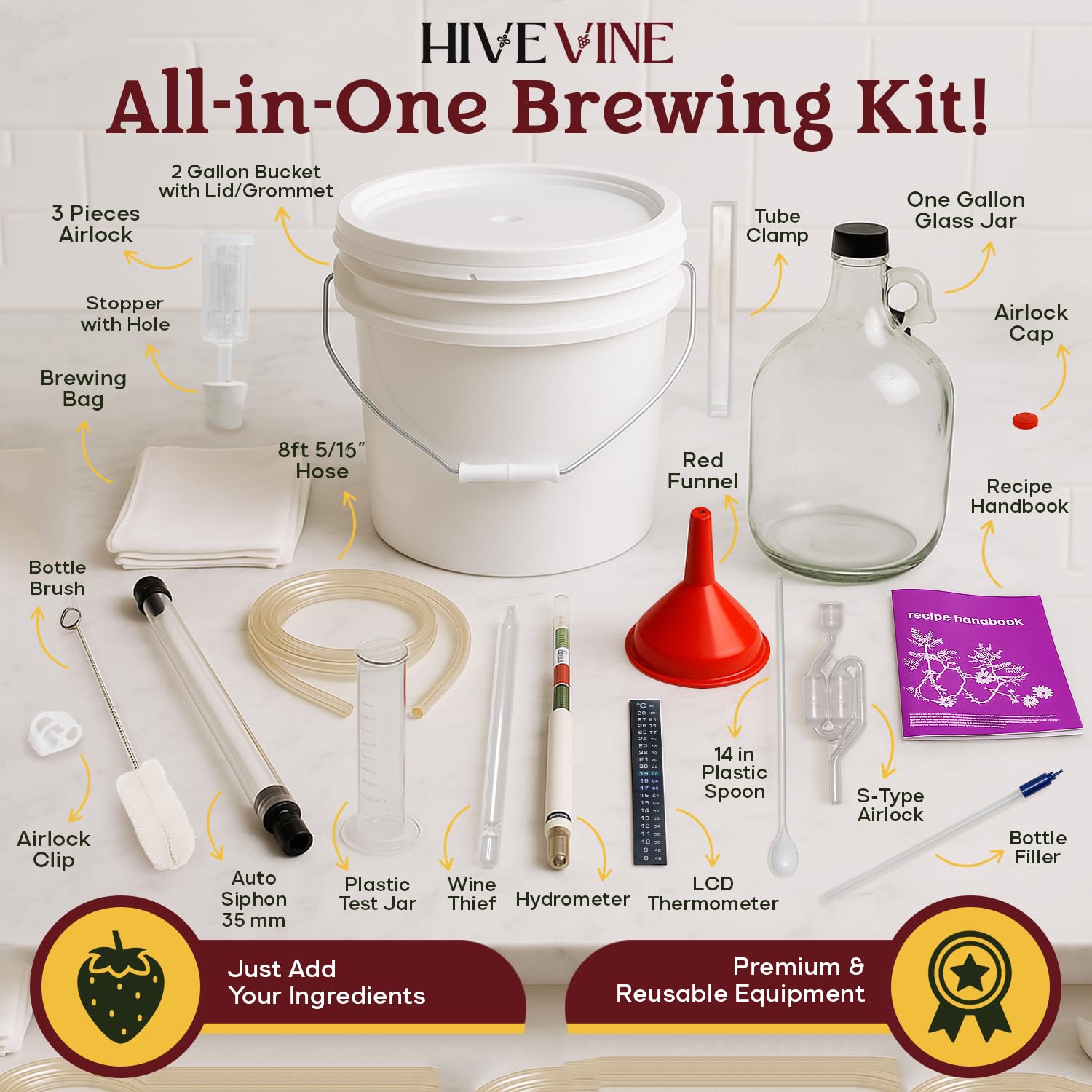 Kit de elaboración de hidromiel y vino
