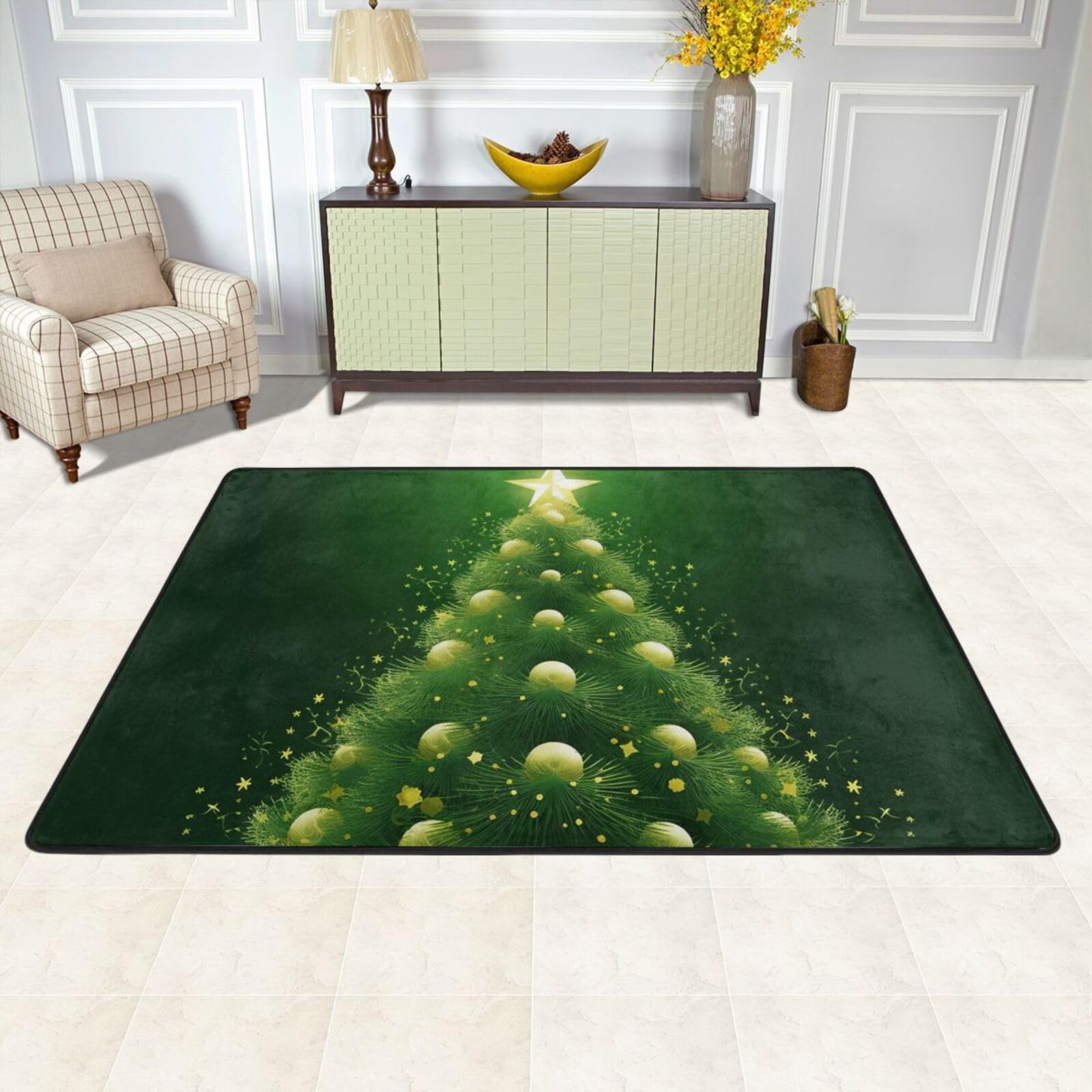 Tapis absorbant antidérapant vert lavable grand format 91x61 cm