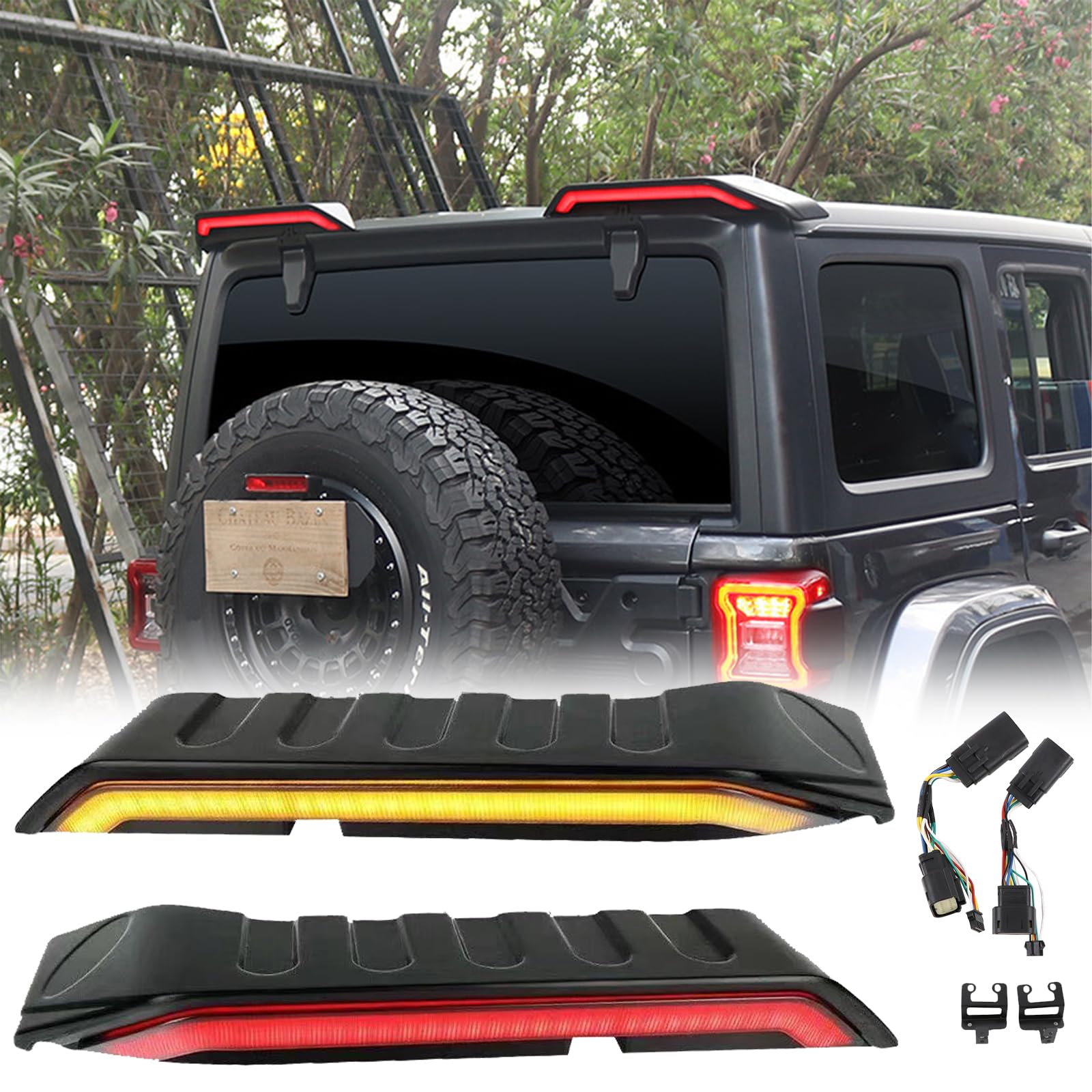 CLOUDSALE High Mount Brake Light for Jeep Wrangler JL JK 2007-2023