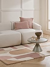 SUFIYA RUGS Hand Tufted Carpet NZ Wool With Silk Abstract Design Non Slip Luxury Exclusive Rectangular Carpet For Living Room Bedroom (Size 4X6 Ft, 120X180 CM), Multicolor