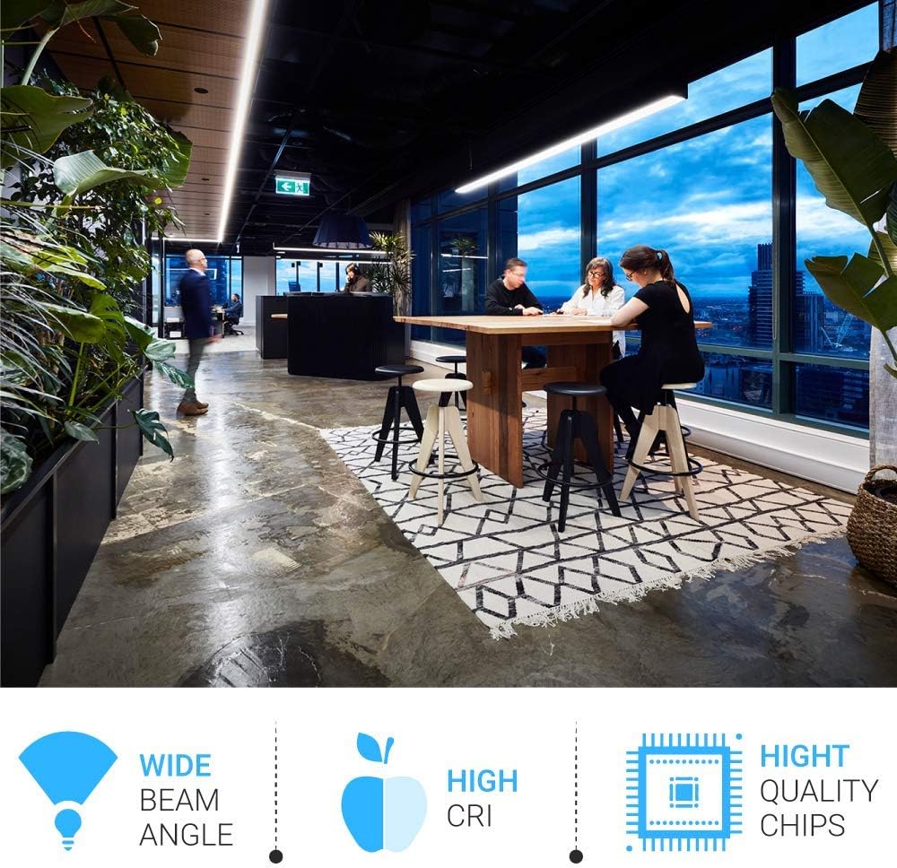 Super Deal Product LEDMyplace 8 FT LED Shop Light, 60Watt Replacement (160W), 5000K Froted Lens, (Pack of 4) V-Shape Integrated Tube, ETL, DLC Certified, Ideal for (Garage Lighting, Shop Lighting, etc) Up To 60% OFF LEDMyplace 8 FT LED Shop Light, 60Watt Replacement (160W), 5000K Froted Lens, (Pack of 4) V-Shape Integrated Tube, ETL, DLC Certified, Ideal for (Garage Lighting, Shop Lighting, etc)