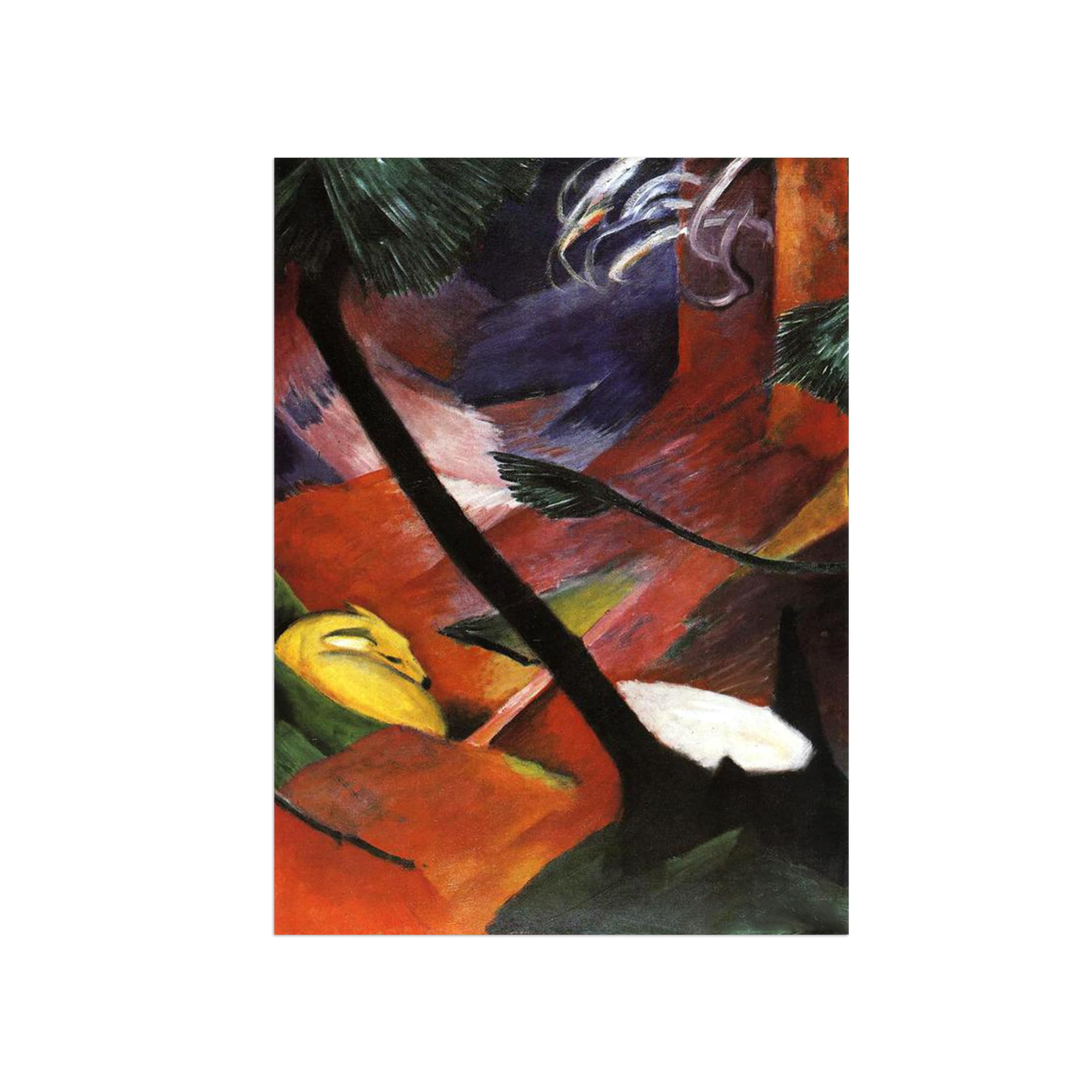 SDYSKKUG Famous Wall Art. Canvas Prints. Deer in Forest II.85x60cm Unframed