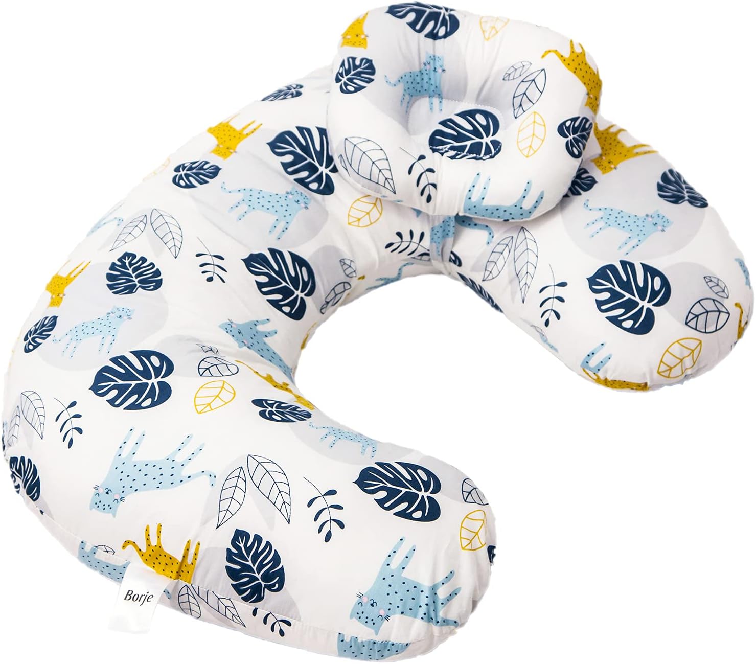 BorjeNursing Pillow for Breastfeeding, Bottle Feeding, for Baby Boys and Girls, Removable Cover, Machine Washable