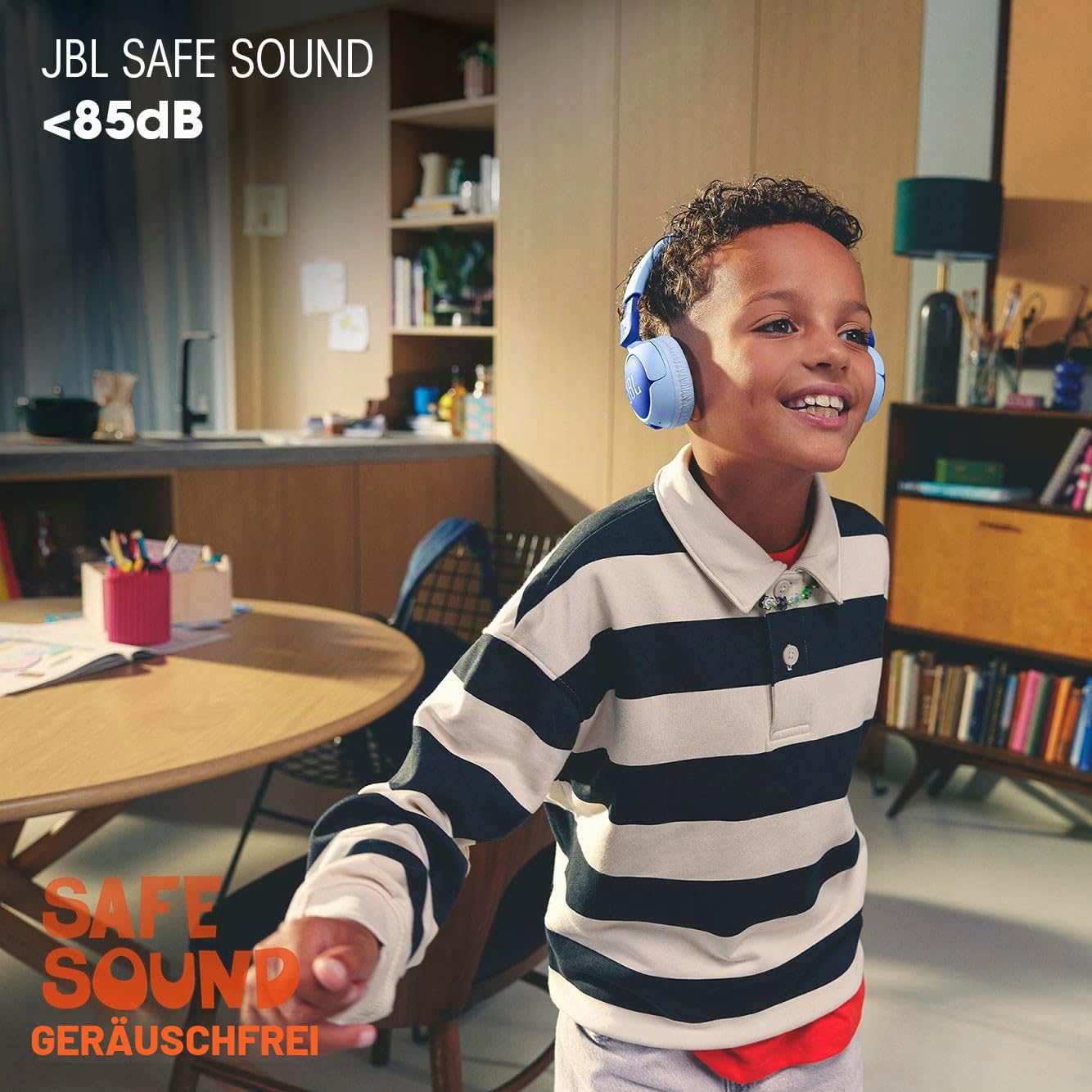 JBL Junior 320BT - Kabellose Kopfhörer für Kinder, sicherer Klang (<85dB), Kindersicherung mit individueller Lautstärke und Wiedergabezeit