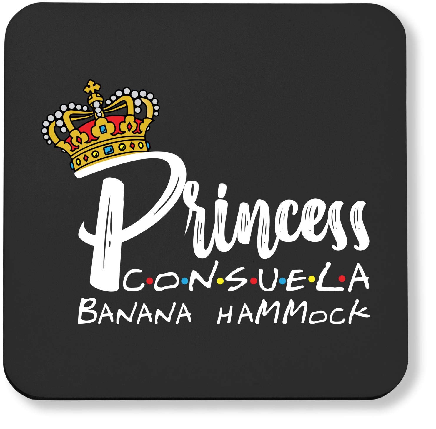 Hippowarehouse Princess Consuela Banana Hammock printed coaster gloss finish durable backing 9cm x 9cm 2 pack