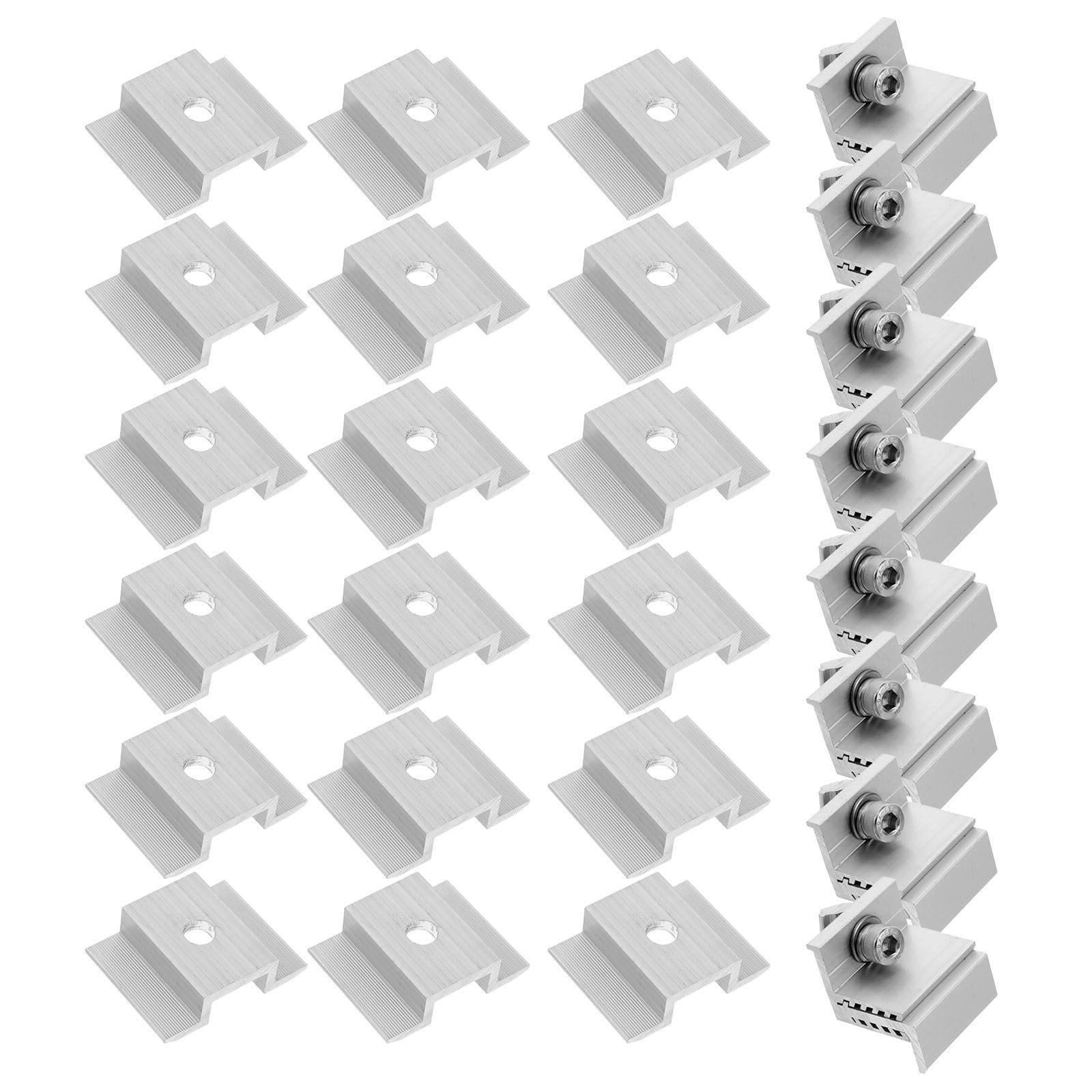 Abrazadera de Montaje para Panel Solar Ajustable de Aluminio 30-50 Mm