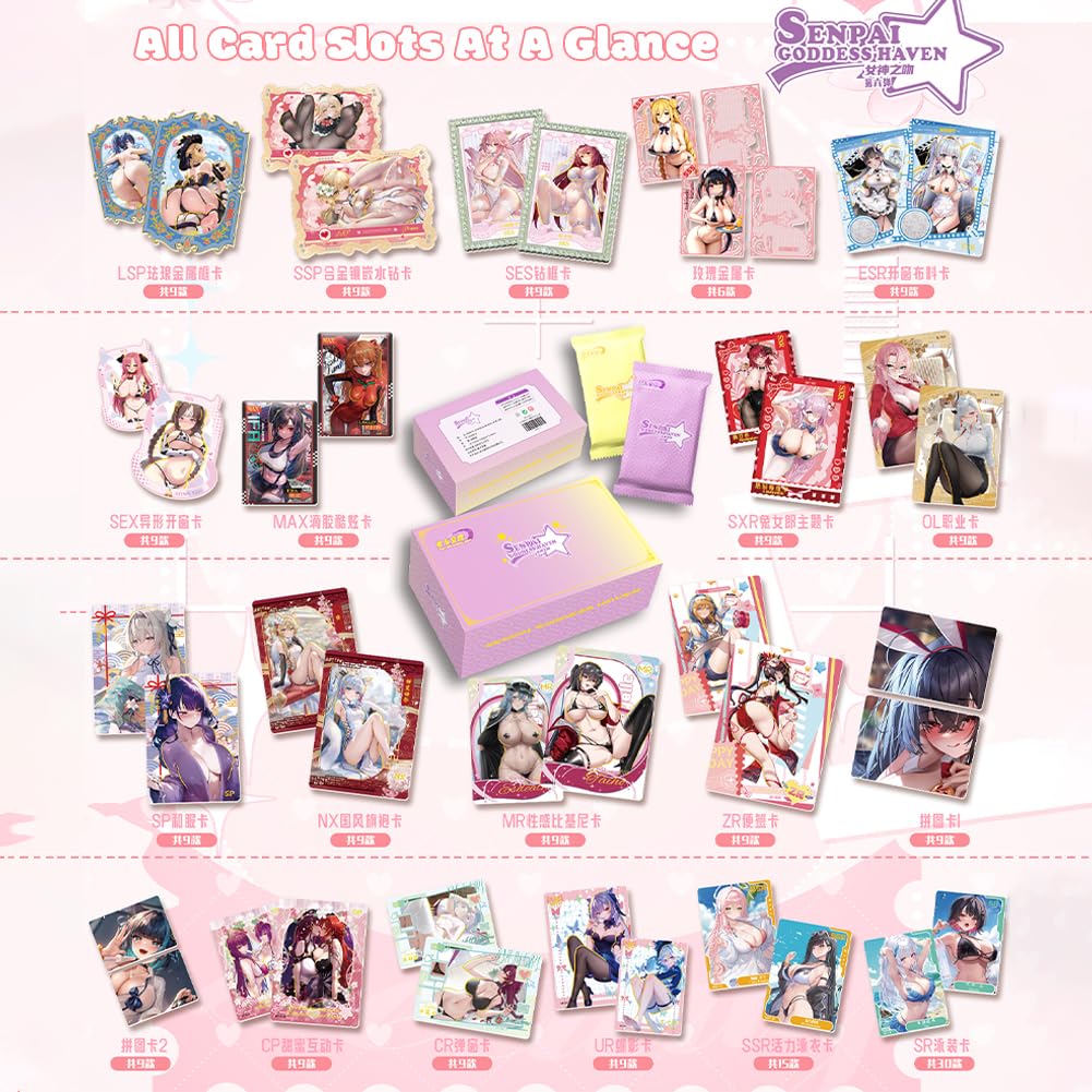 Anime-Senpai Goddess Haven 6 Series (1 scatola), set di carte premium – collezione Waifu Premium Card Set (NSZW 06)